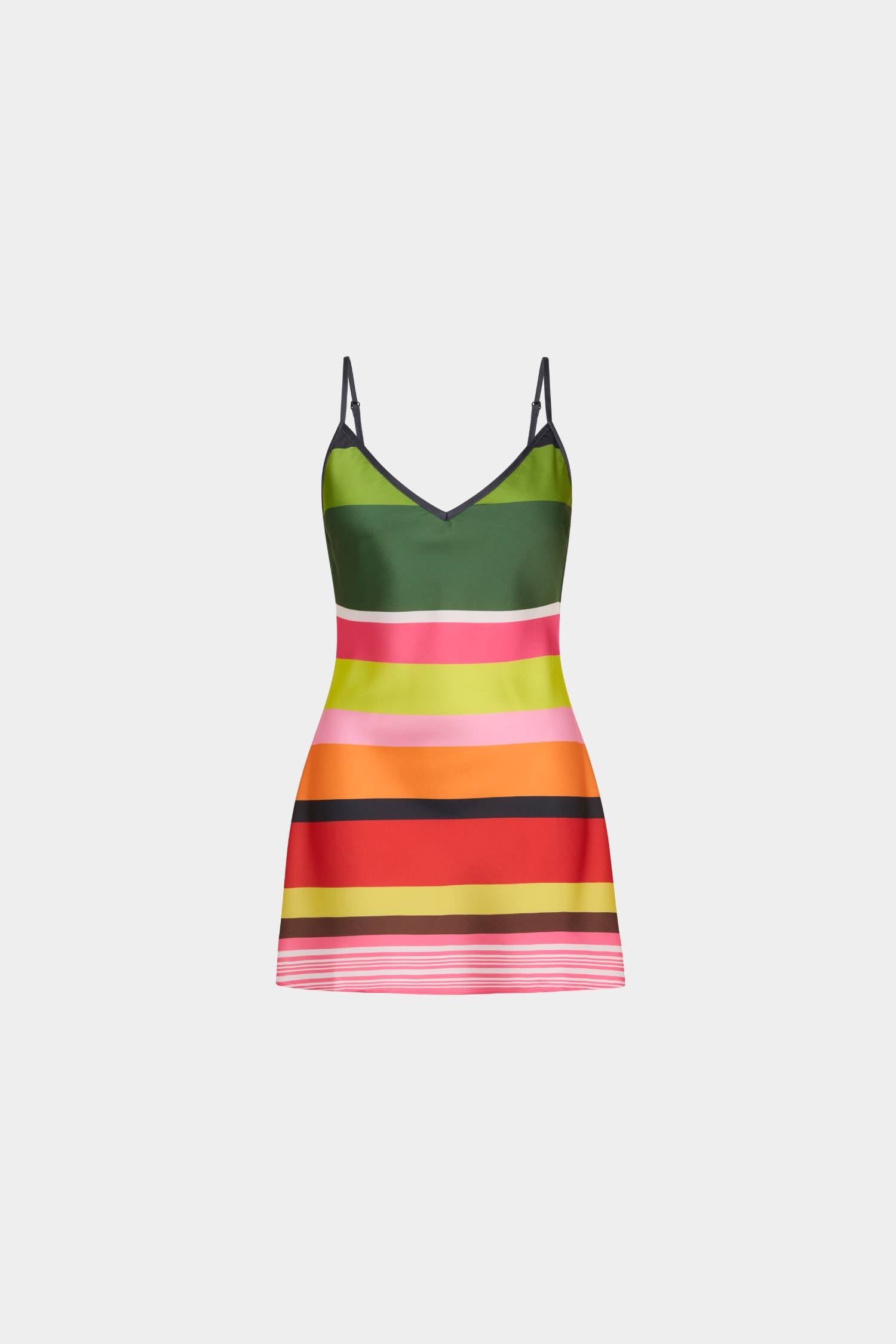 Pre-order: Bias Mini Dress | Emerald Stripe