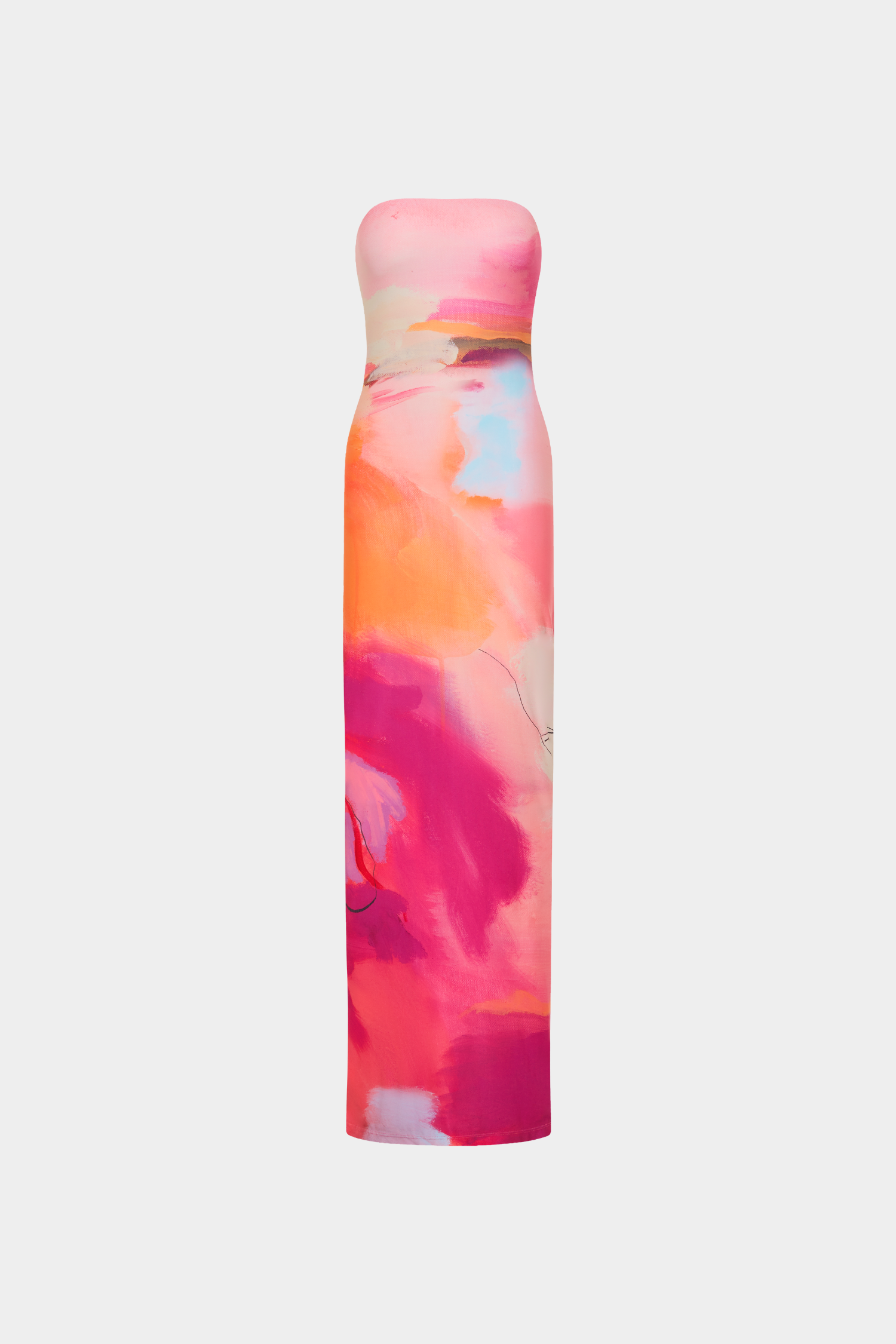 Strapless Slip Dress | Abstract Art