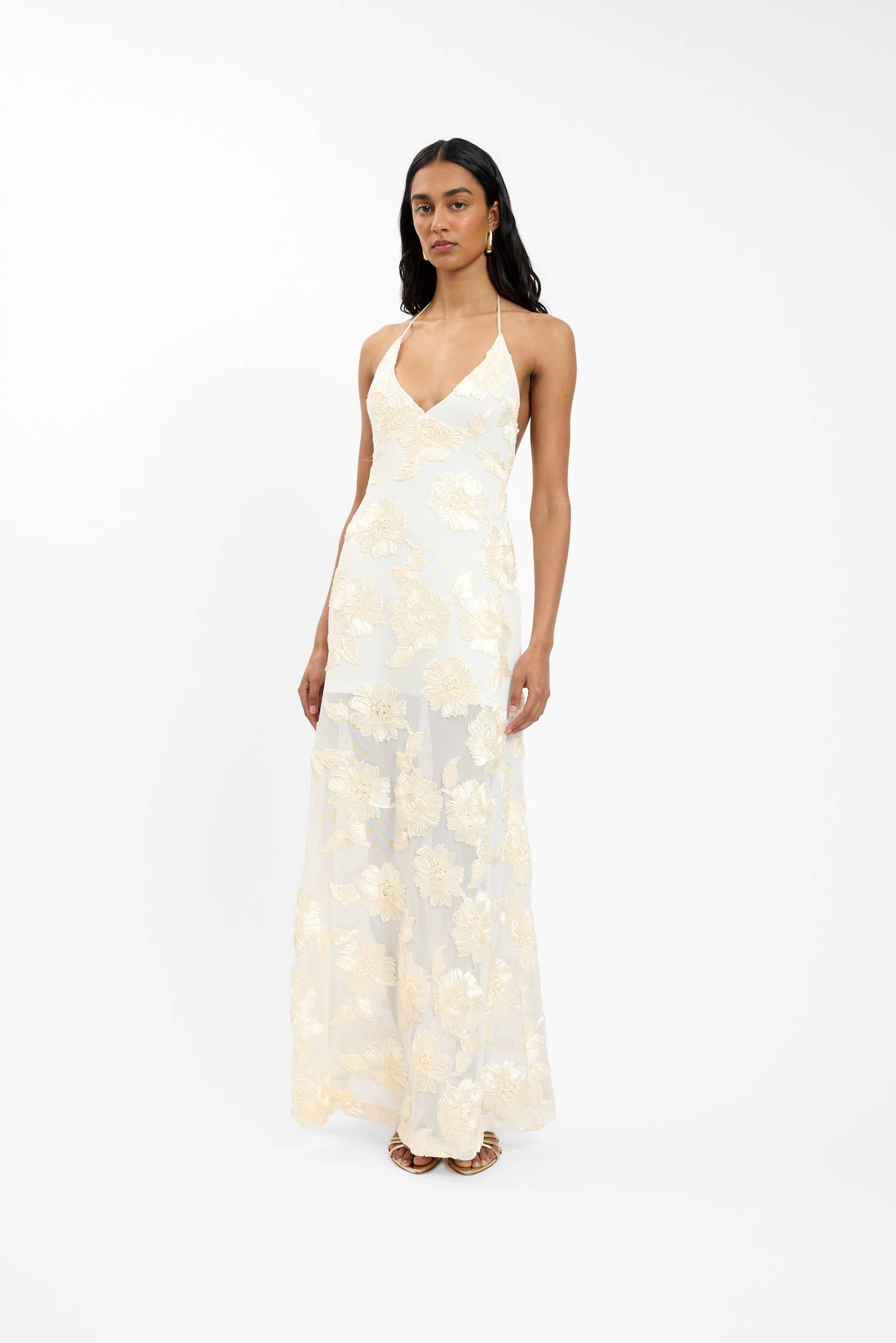 embellished halter maxi dress Embellished Halter Maxi Dress