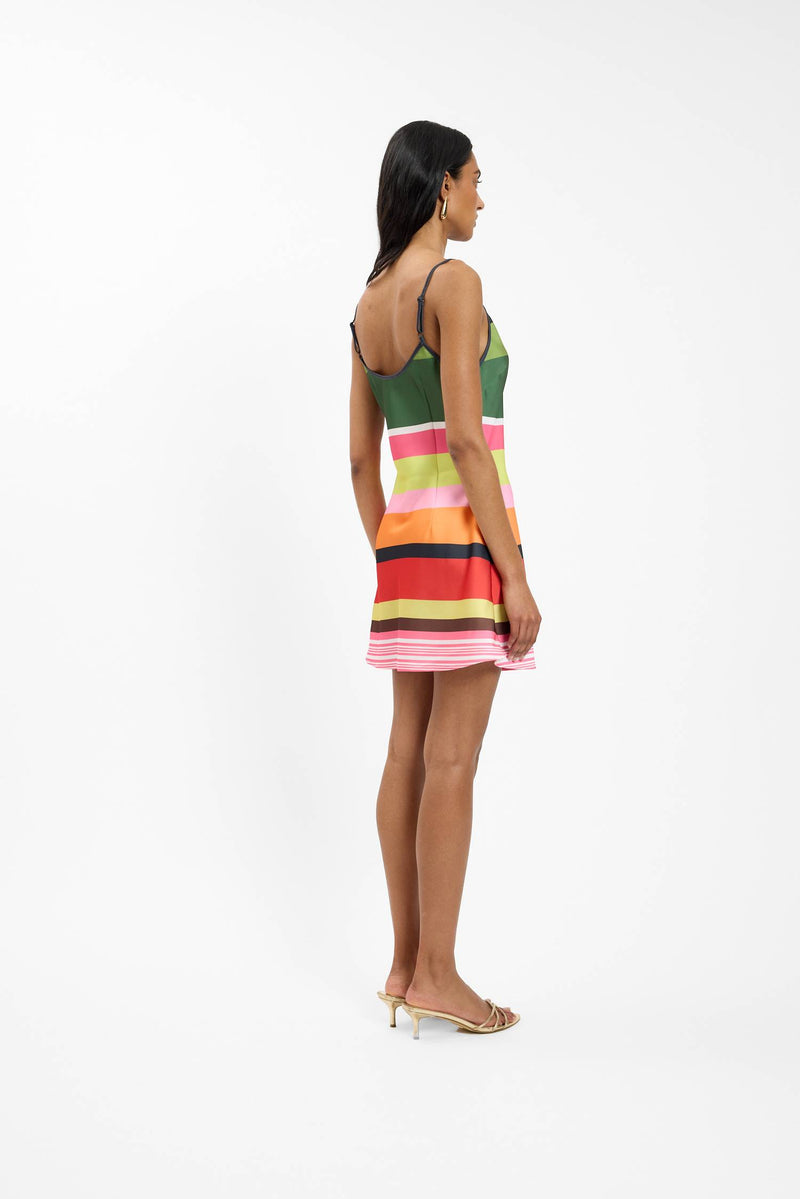 Pre-order: Bias Mini Dress | Emerald Stripe