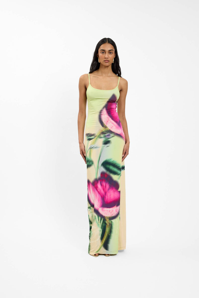 Slip Dress | Lime Floral