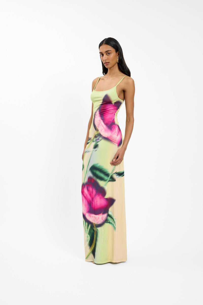 Slip Dress | Lime Floral