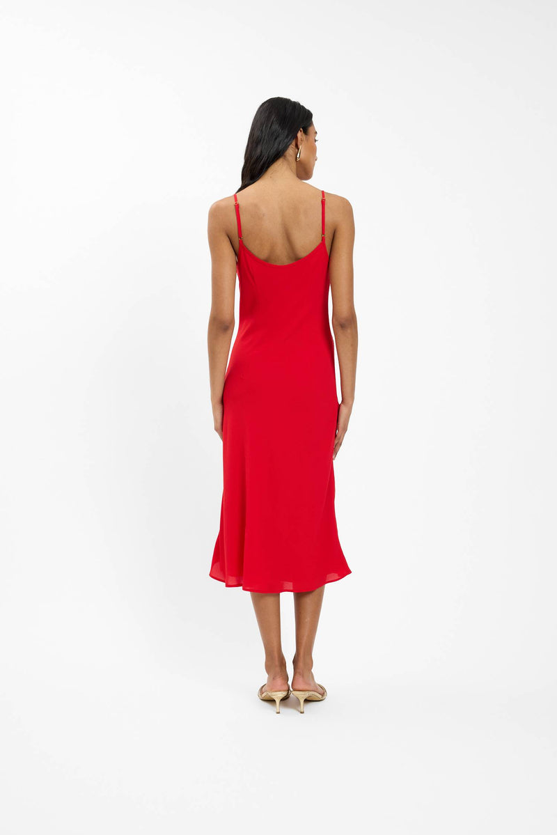 Georgette Midi Dress | Cherry Red