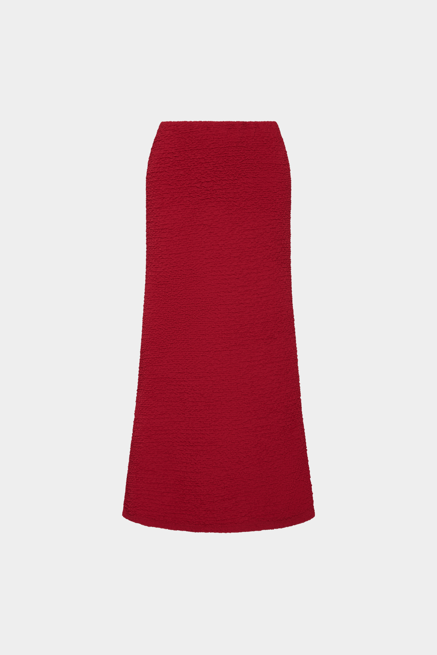 Textured Maxi Skirt | Deep Red