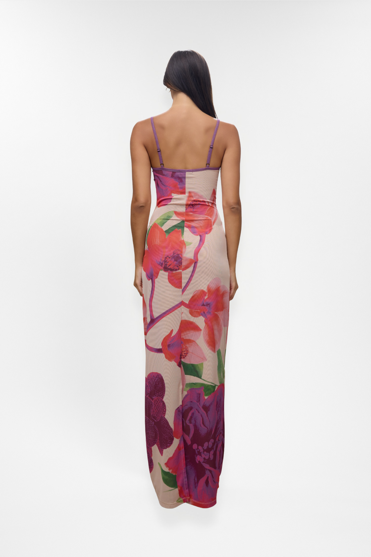 Pre-order: Slip Dress | Mesh Fuchsia Bloom