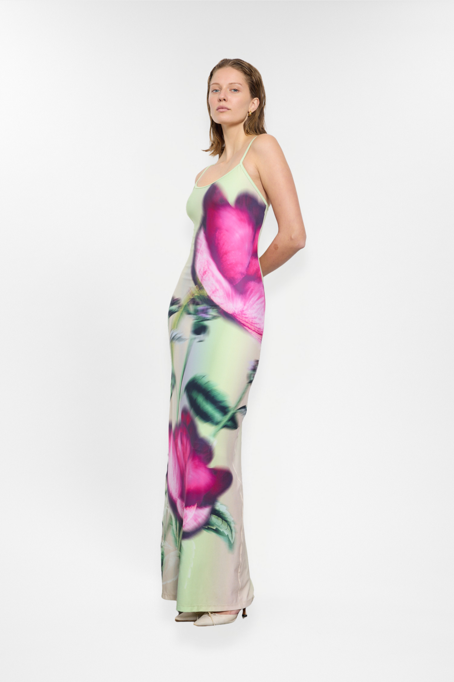 Slip Dress | Lime Floral