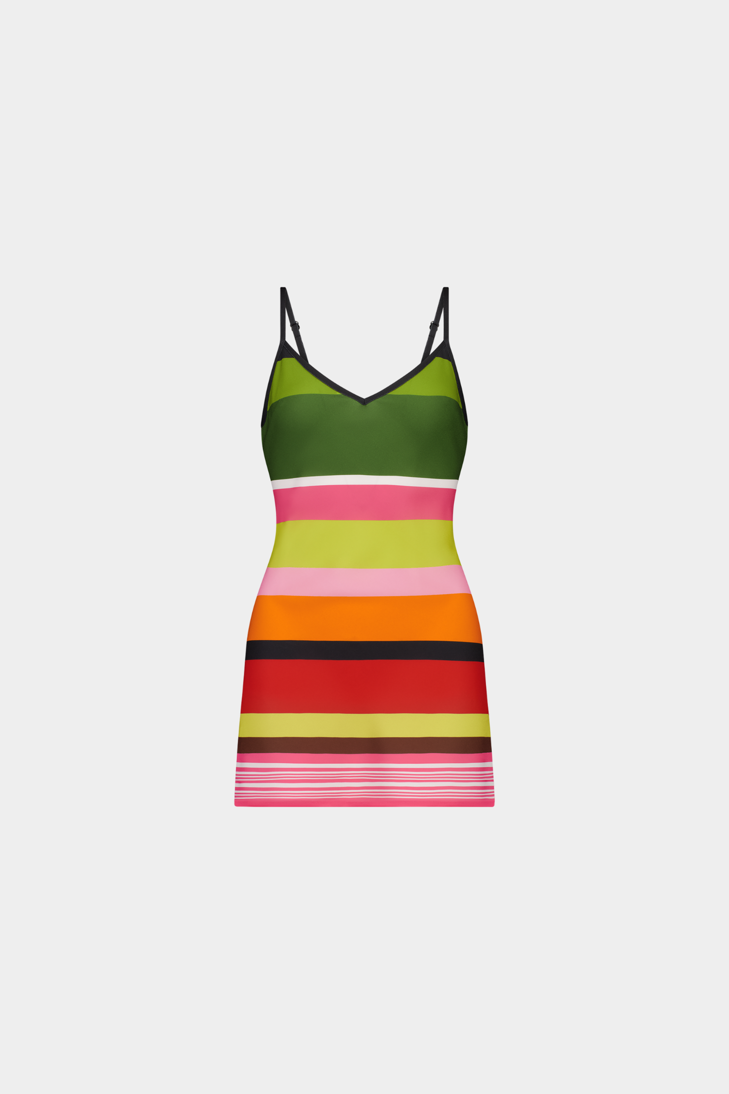 Bias Mini Dress | Emerald Stripe