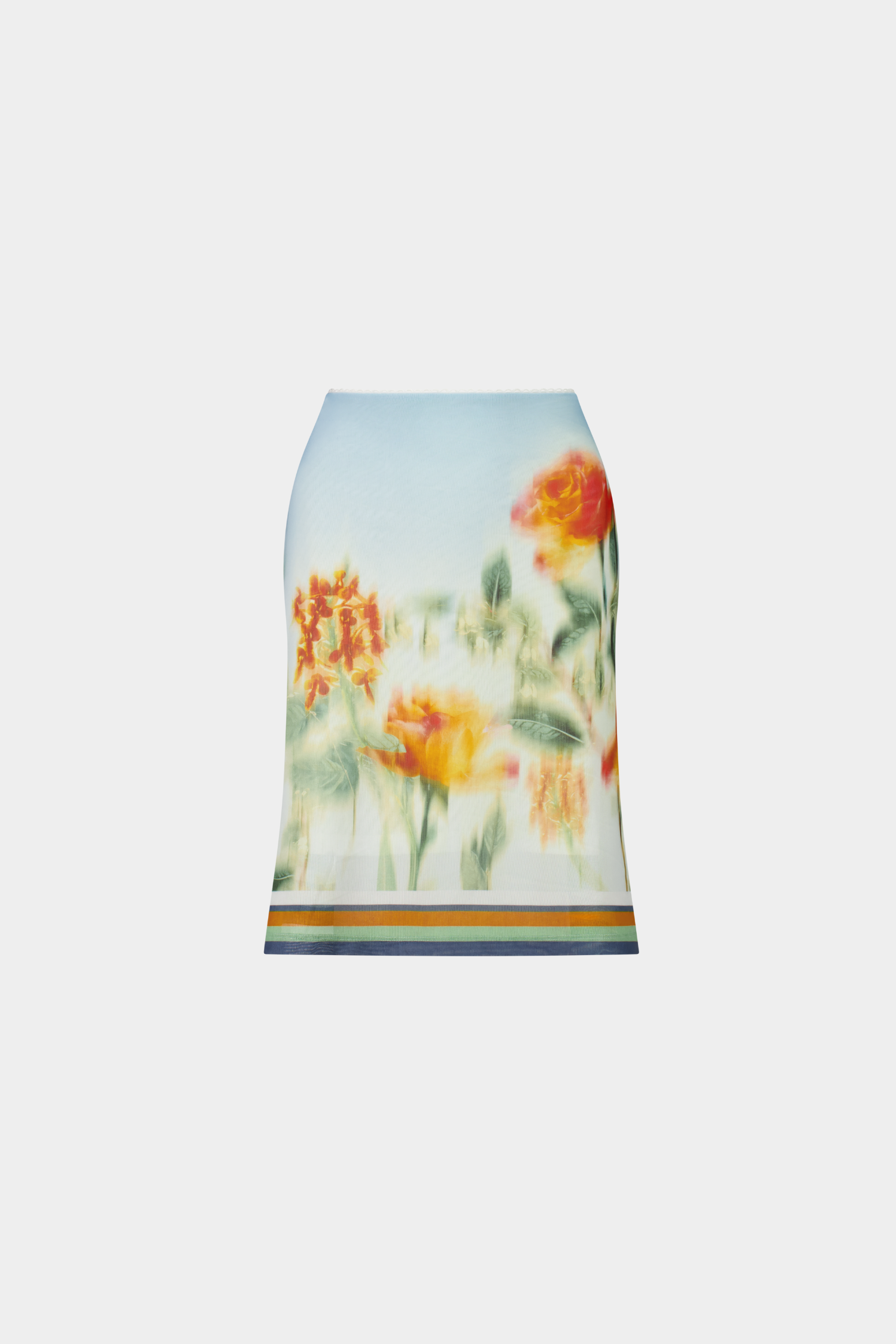 Midi Skirt | Mesh Baby Blue