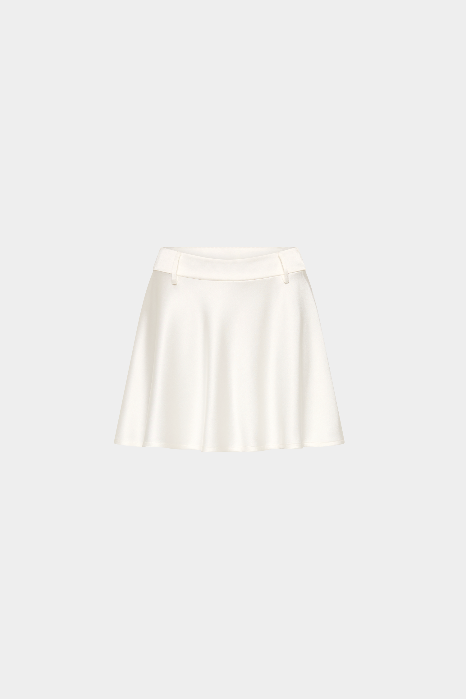 Bias Mini Skirt | Ivory Satin