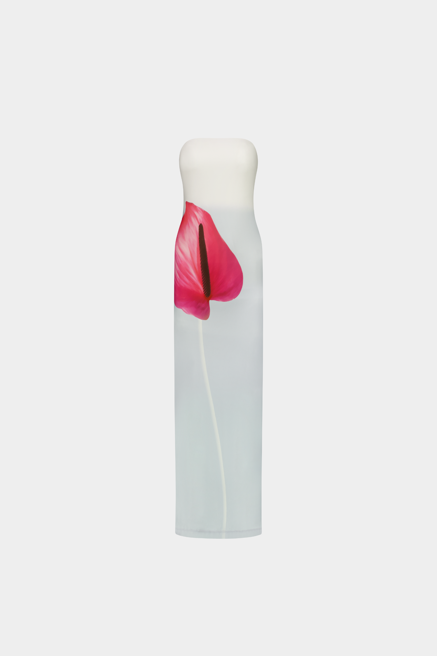 Strapless Slip Dress | Fuchsia Anthurium