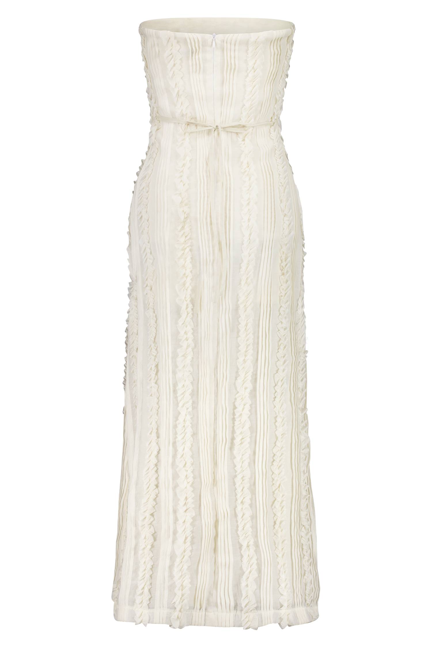 Strapless Dress | Ruffled Voile