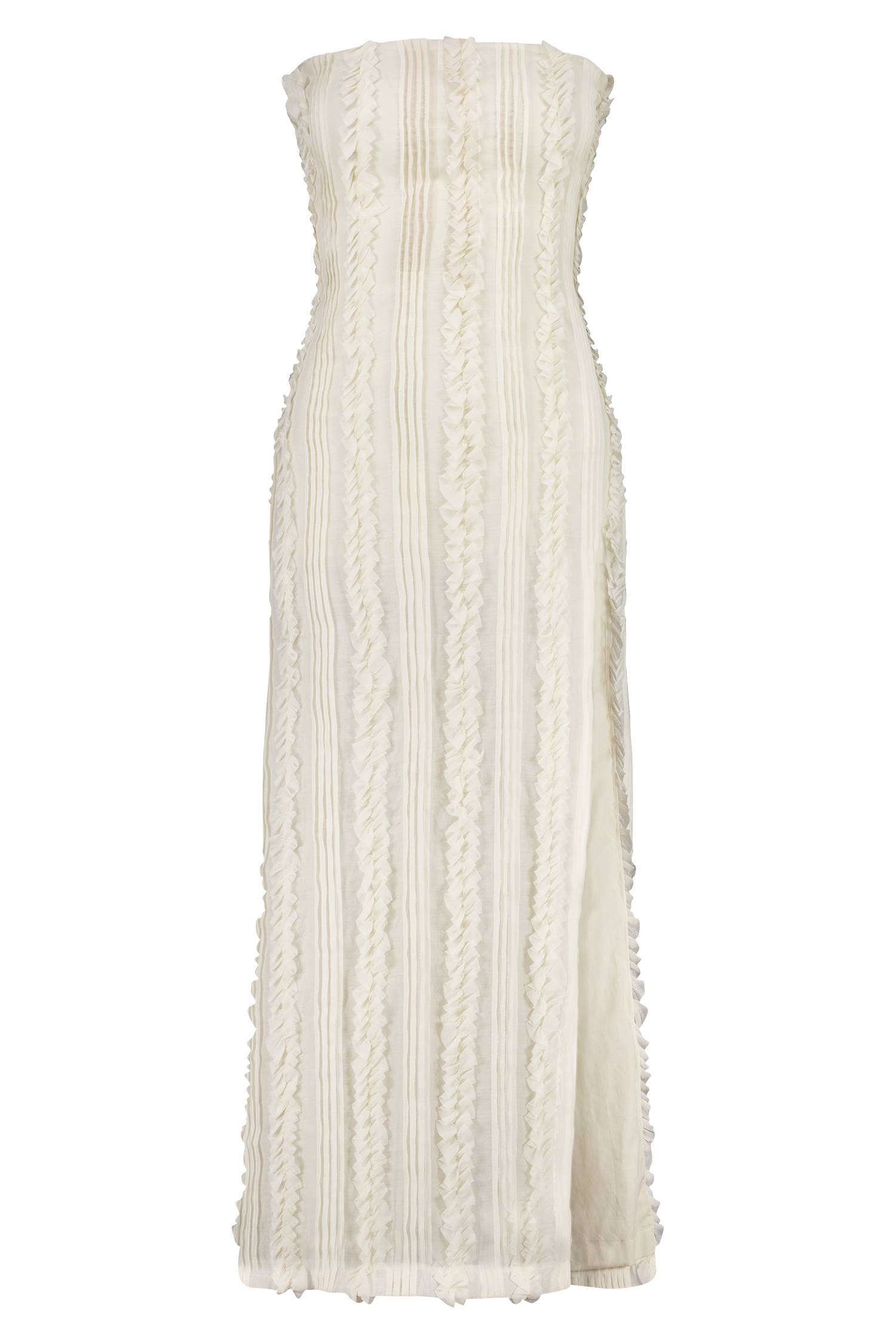 Strapless Dress | Ruffled Voile