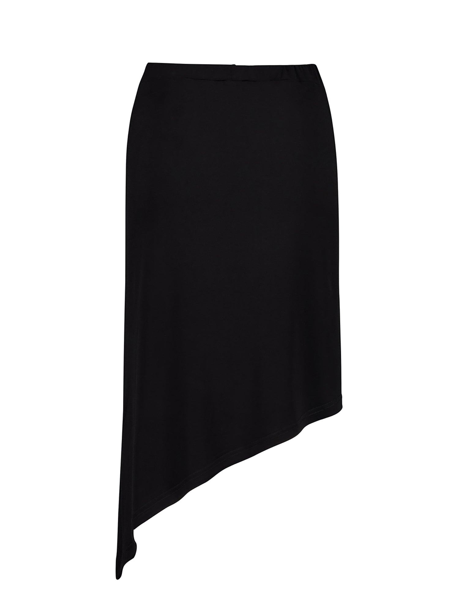 Asymmetric Midi Skirt | Black