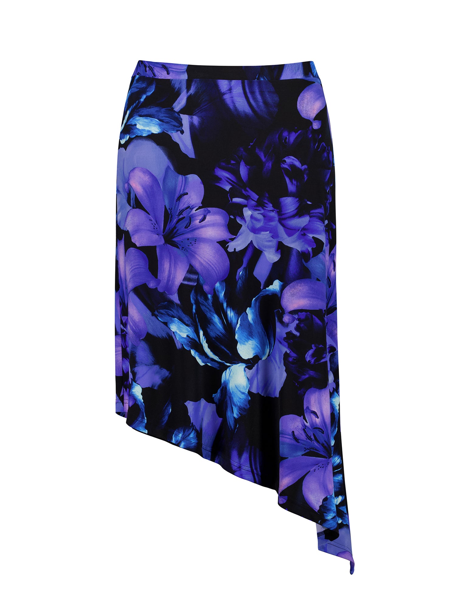 Asymmetric Maxi Skirt | Sapphire Floral