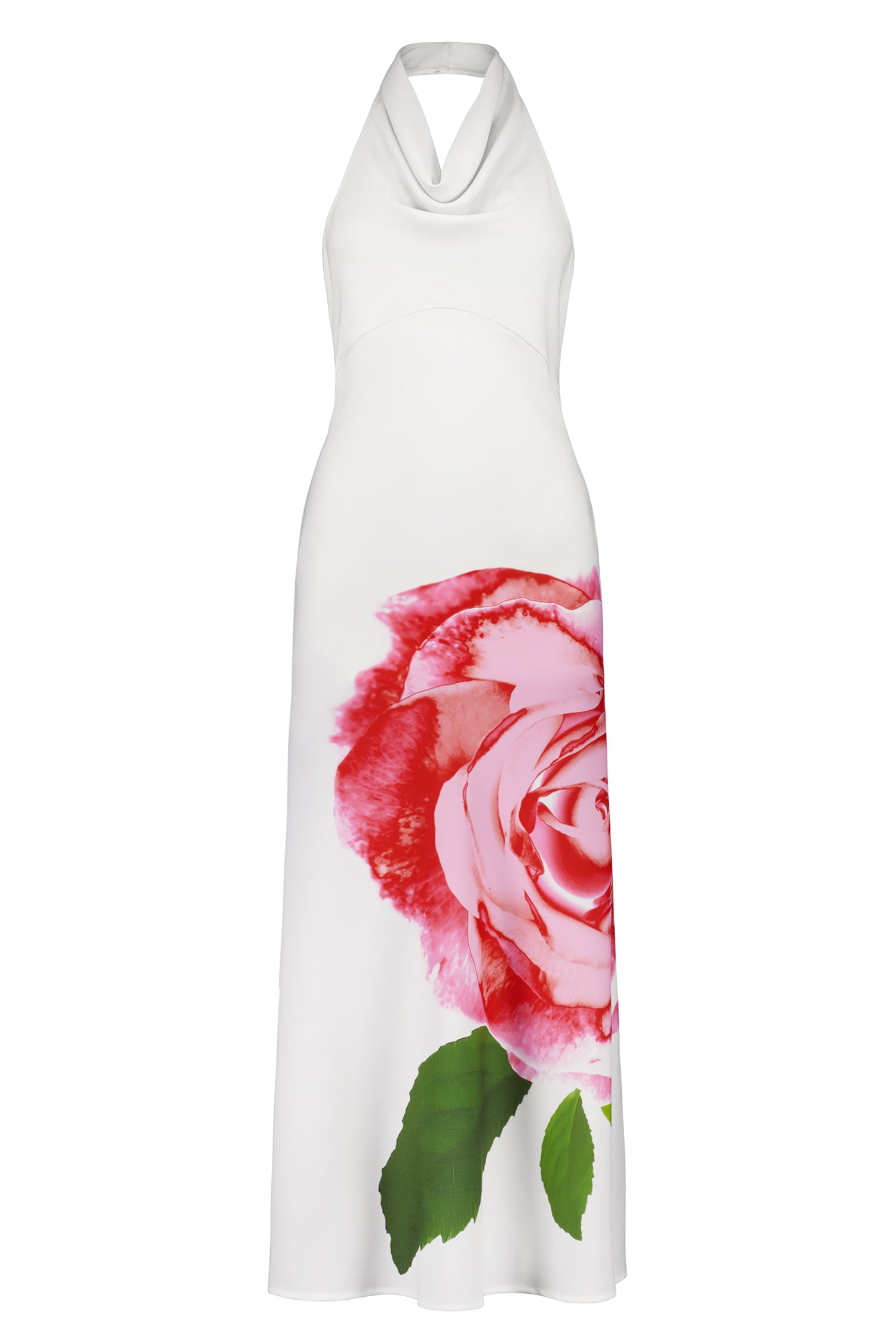 Cowl Slip Dress | White Rose