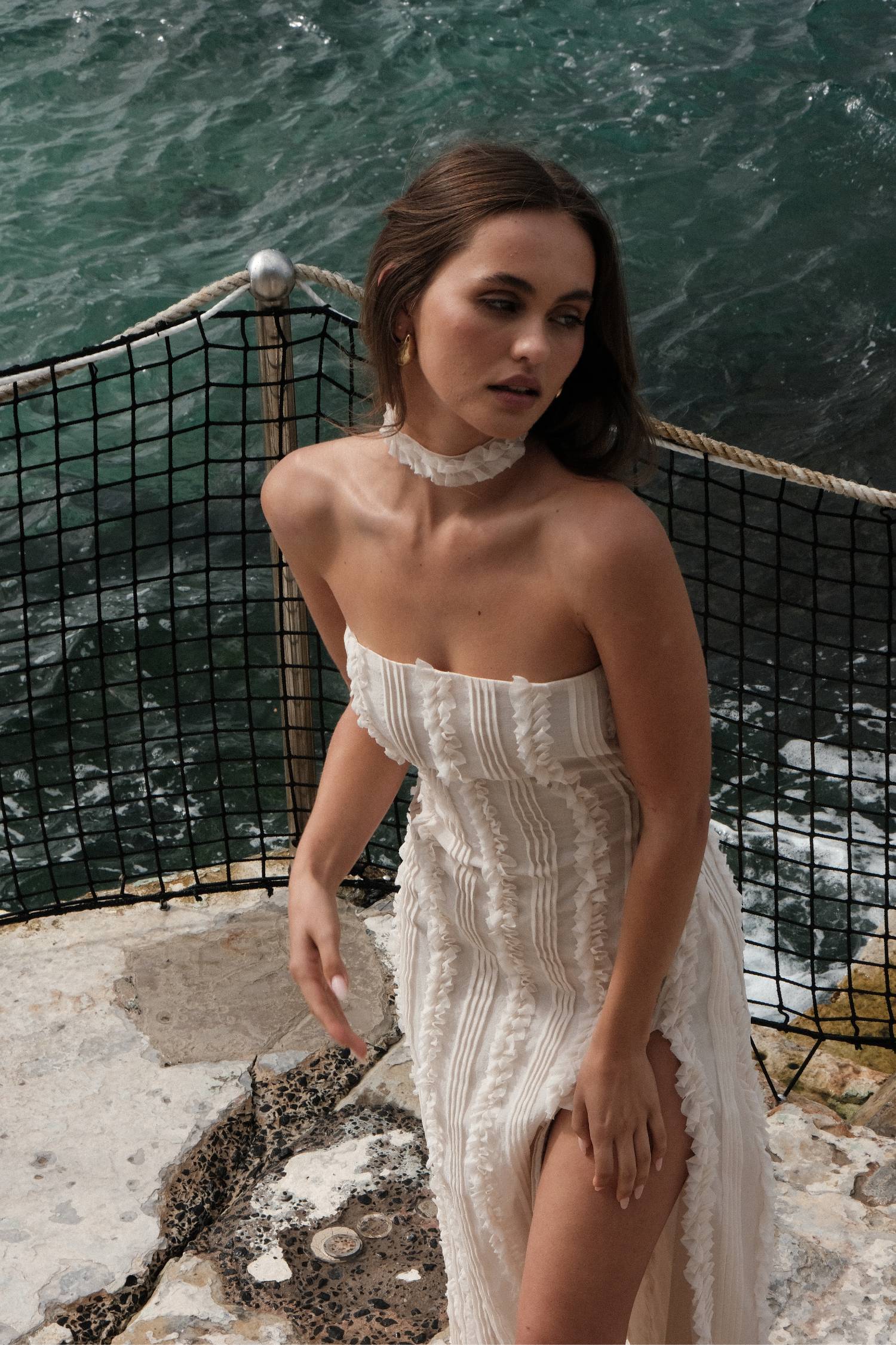 Strapless Dress | Ruffled Voile