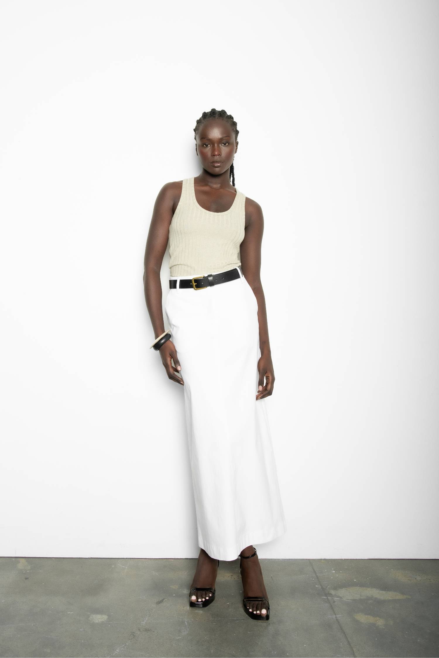 Cargo Maxi Skirt | White
