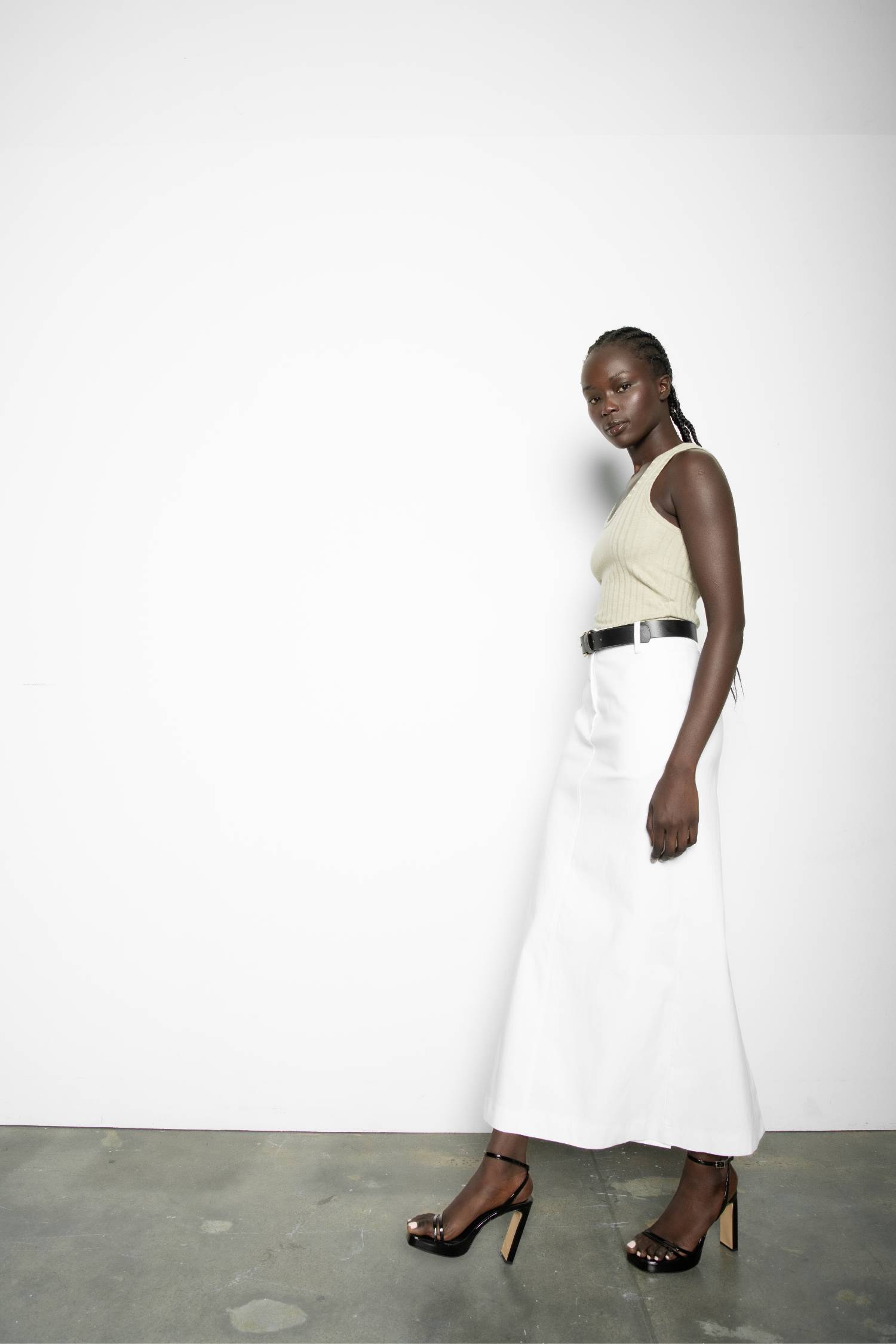Cargo Maxi Skirt | White