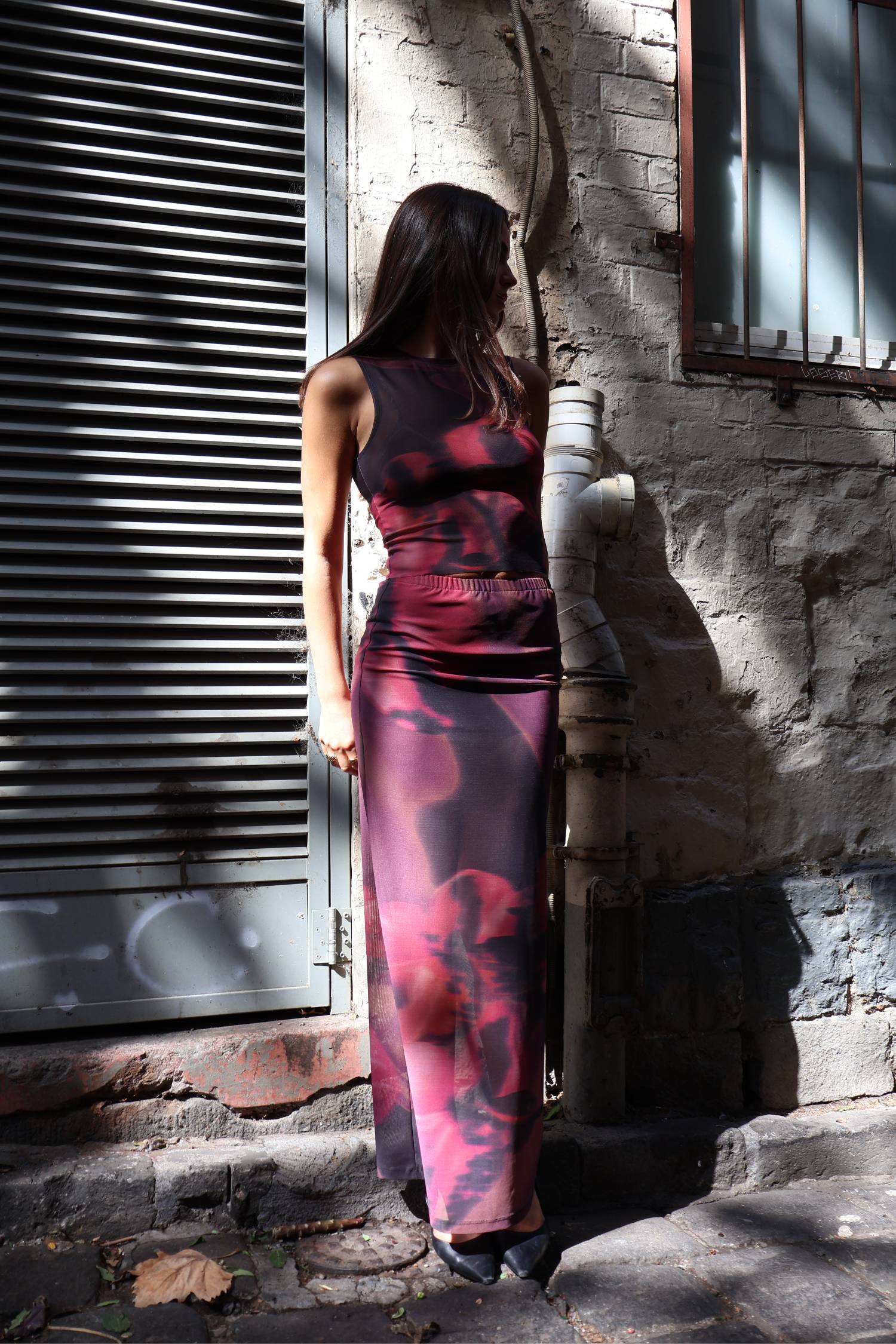 Mesh Maxi Skirt | Deep Orchid