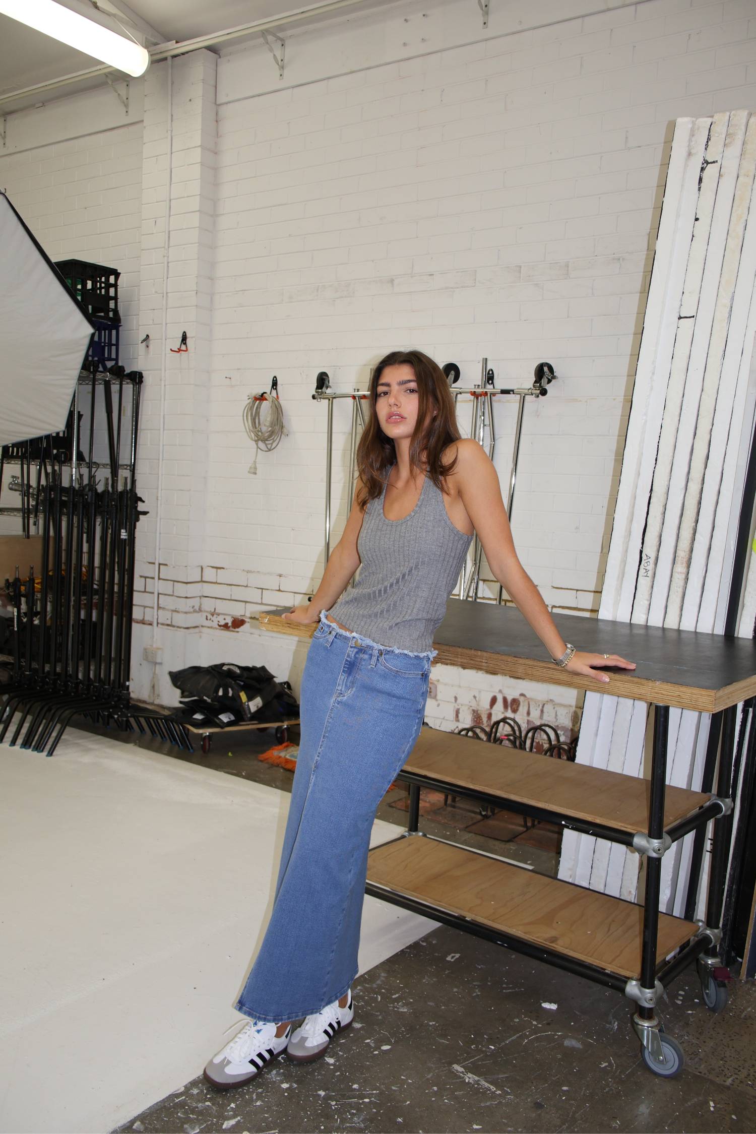 Denim Maxi Skirt | Stone Washed