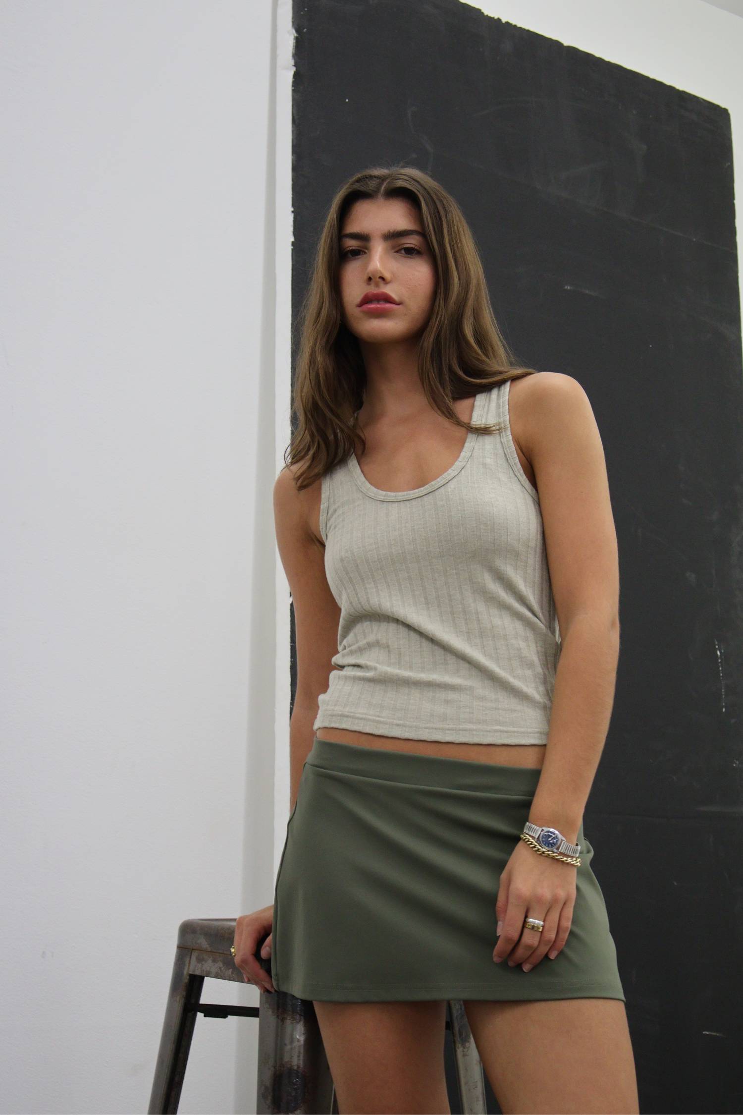 Ribbed Tank | Sage