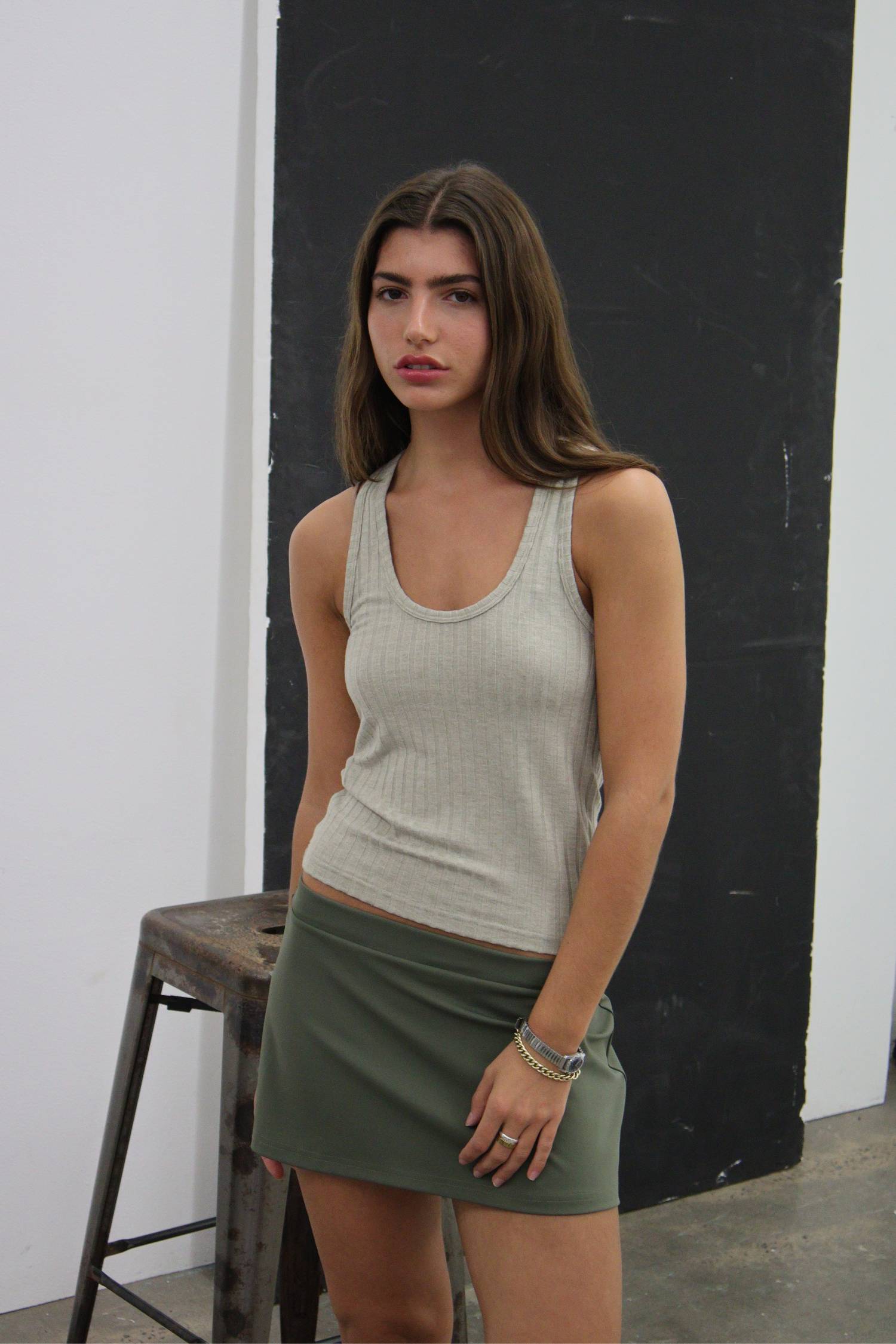 Ribbed Tank | Sage