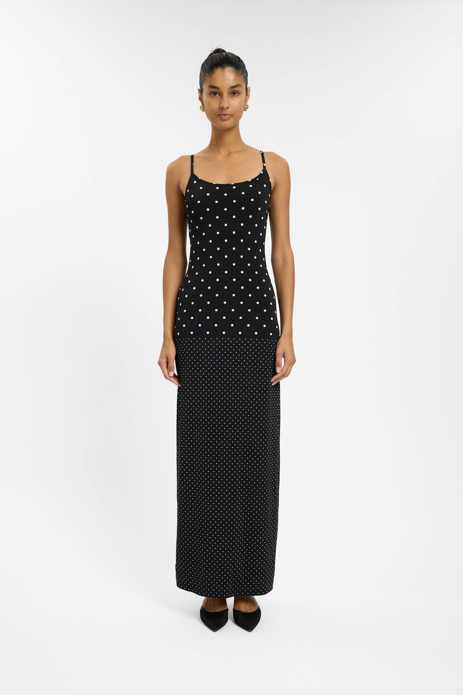 Slip Dress | Black Polka WITH HARPER LU Slip Dress | Black Polka WITH HARPER LU