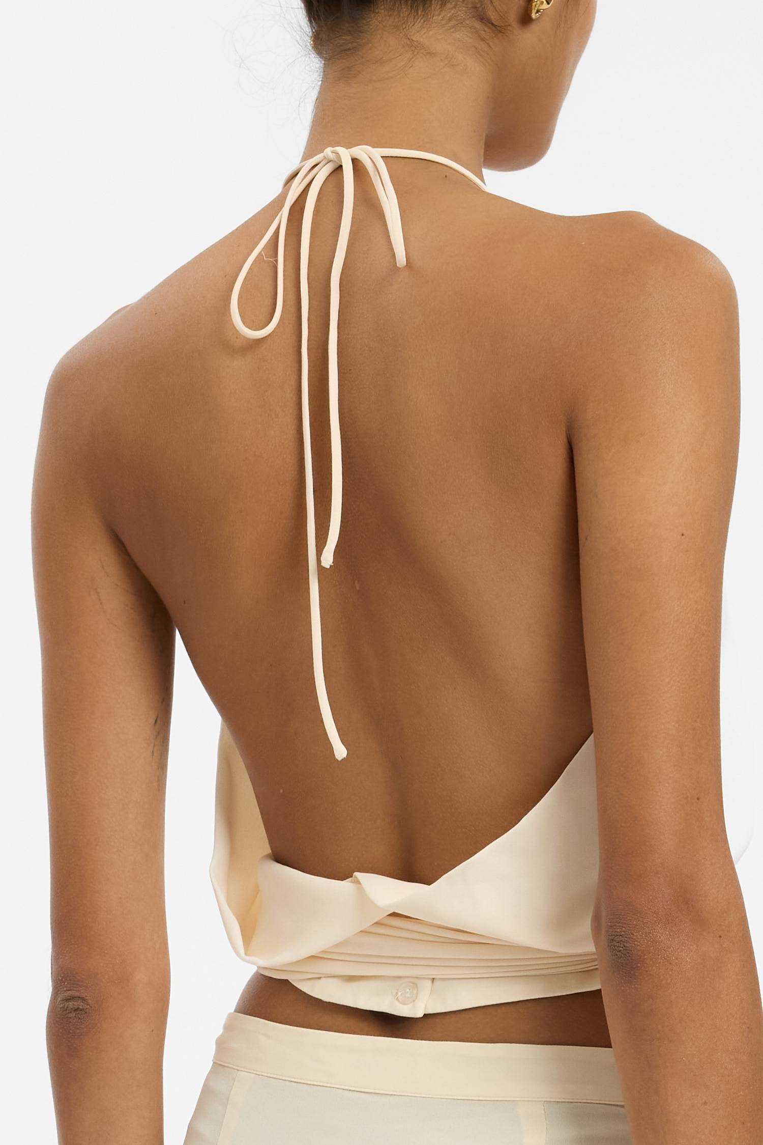 Draped Halter Top | Ivory