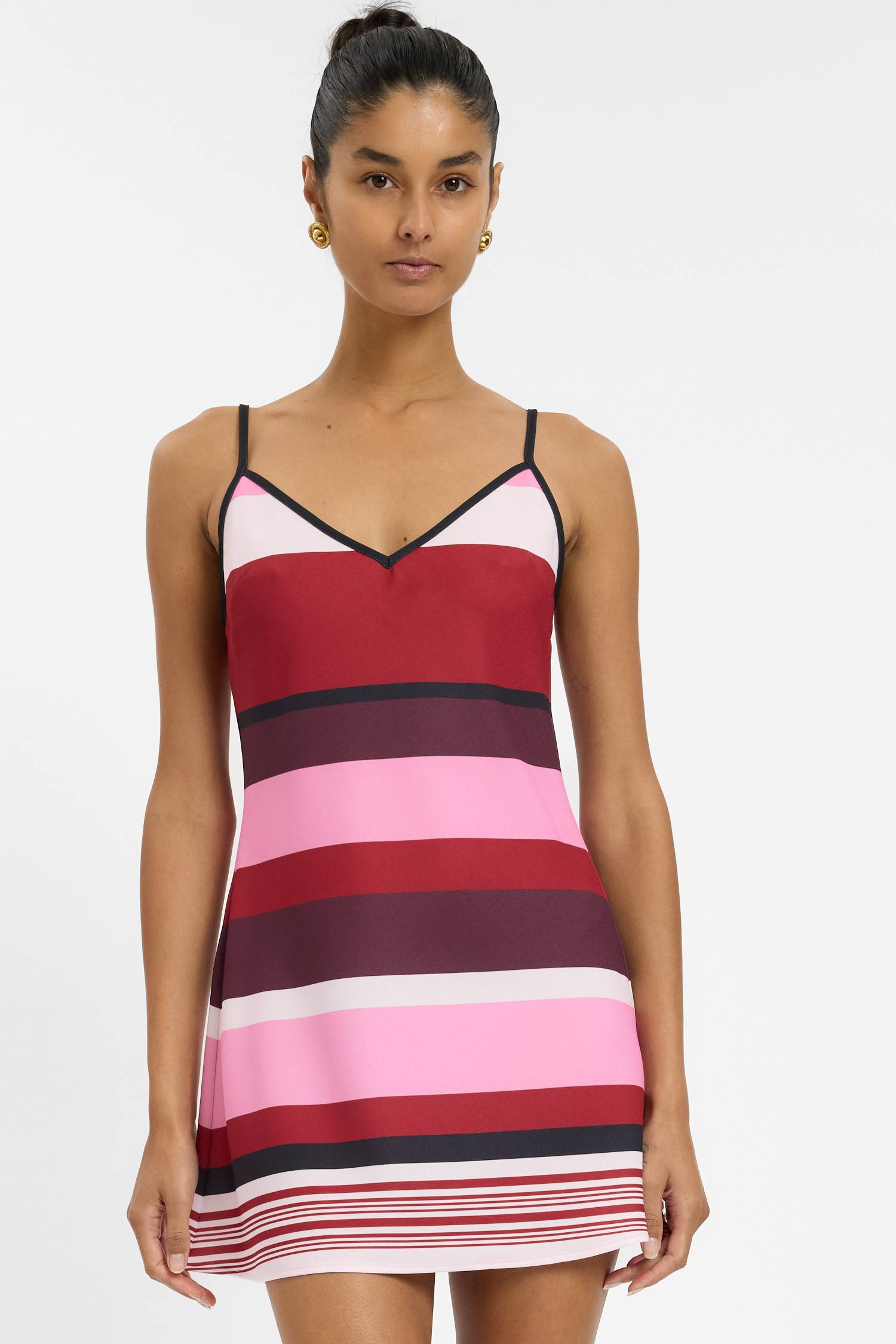 Bias Mini Dress | Fuchsia Stripe