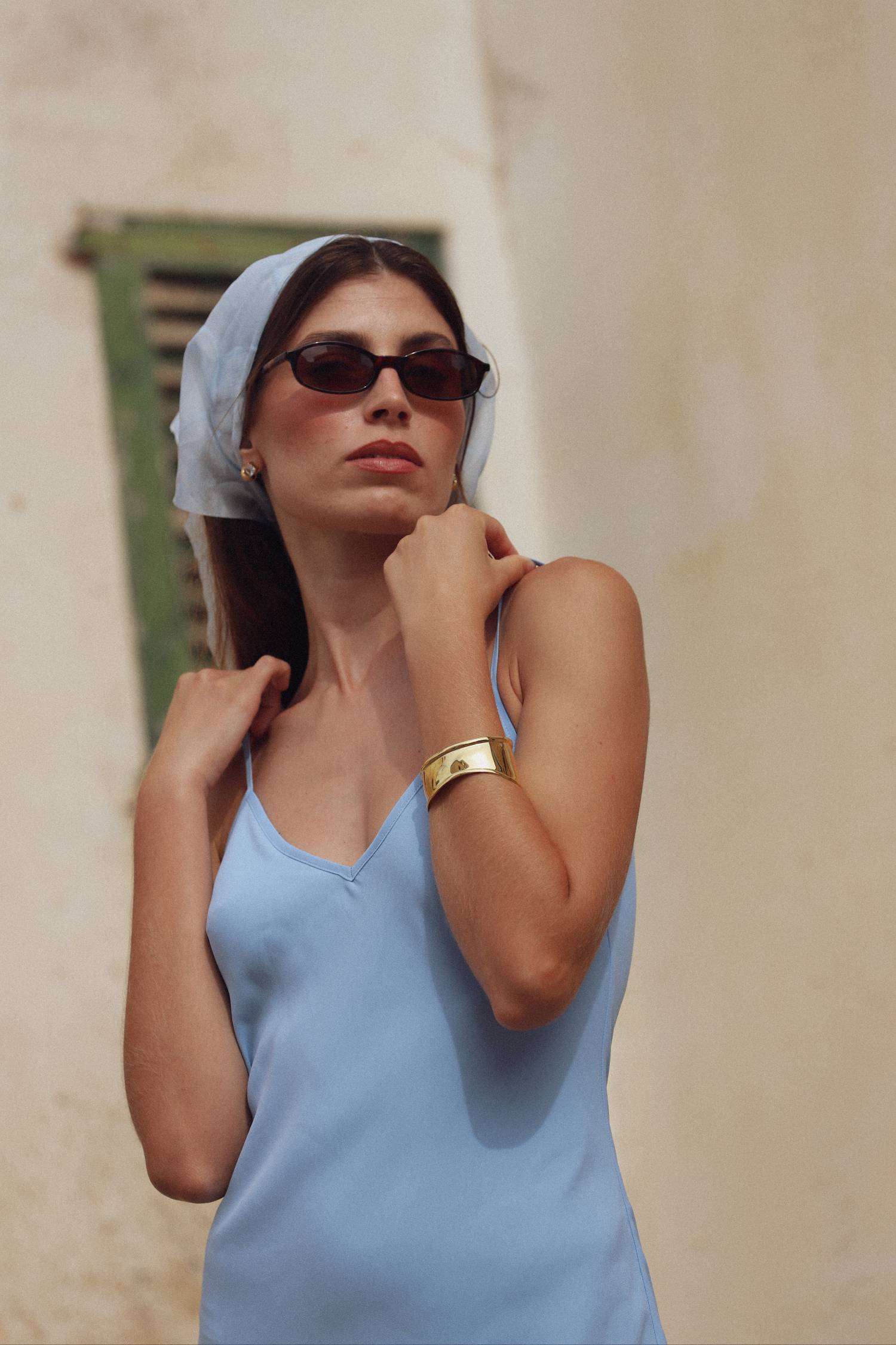 Georgette Maxi Dress | Baby Blue