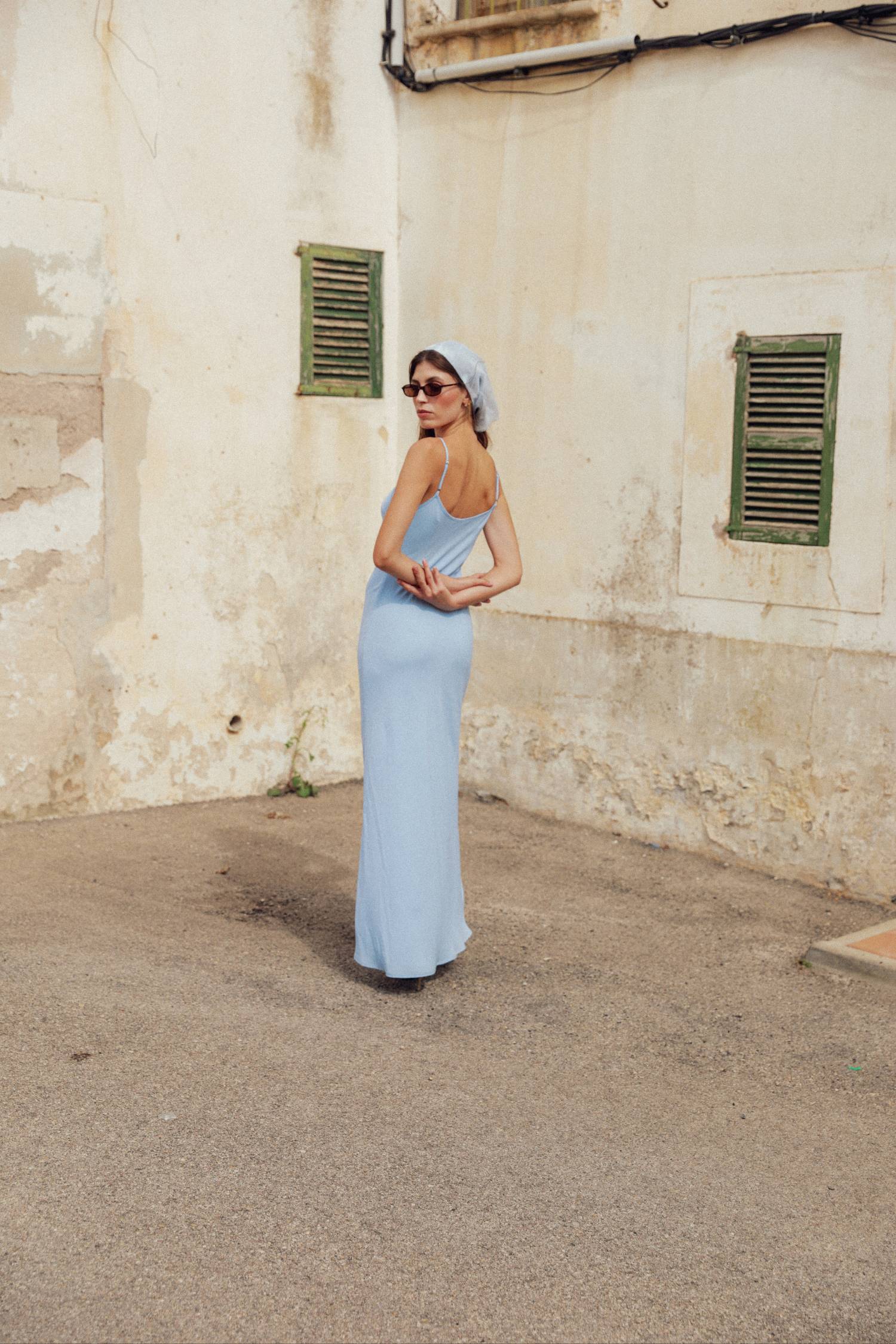 Georgette Maxi Dress | Baby Blue