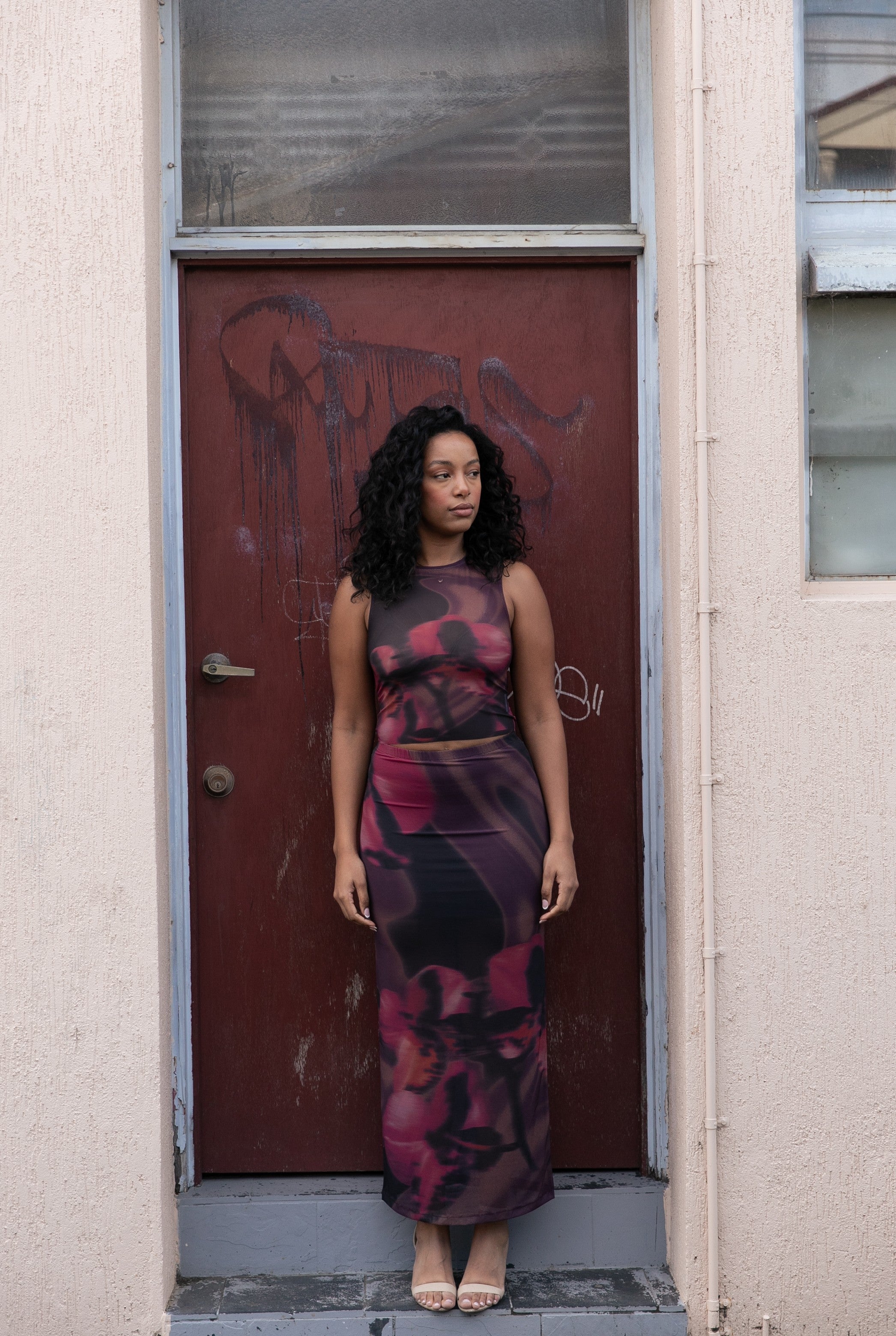 Mesh Maxi Skirt | Deep Orchid
