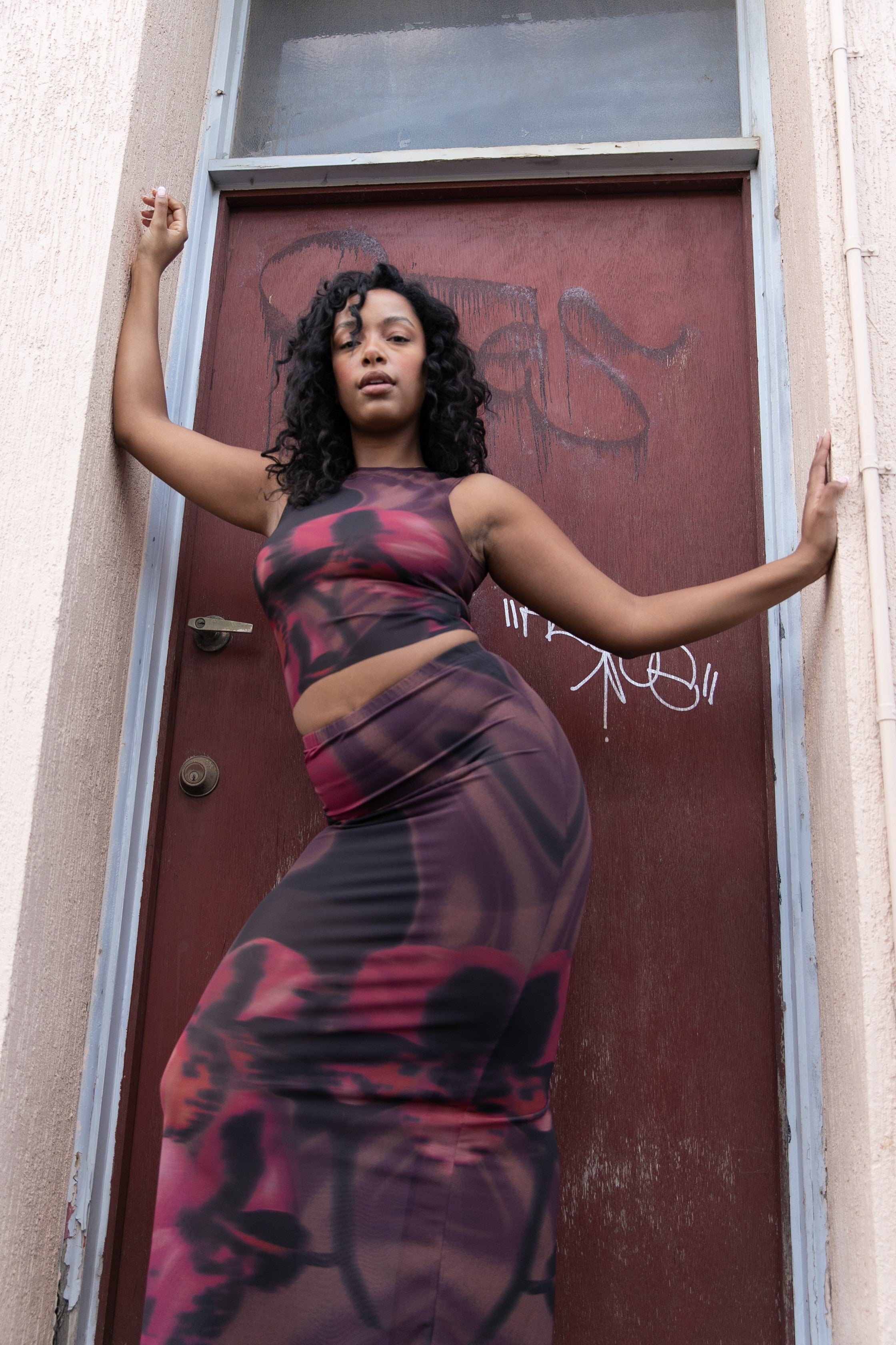 Mesh Maxi Skirt | Deep Orchid
