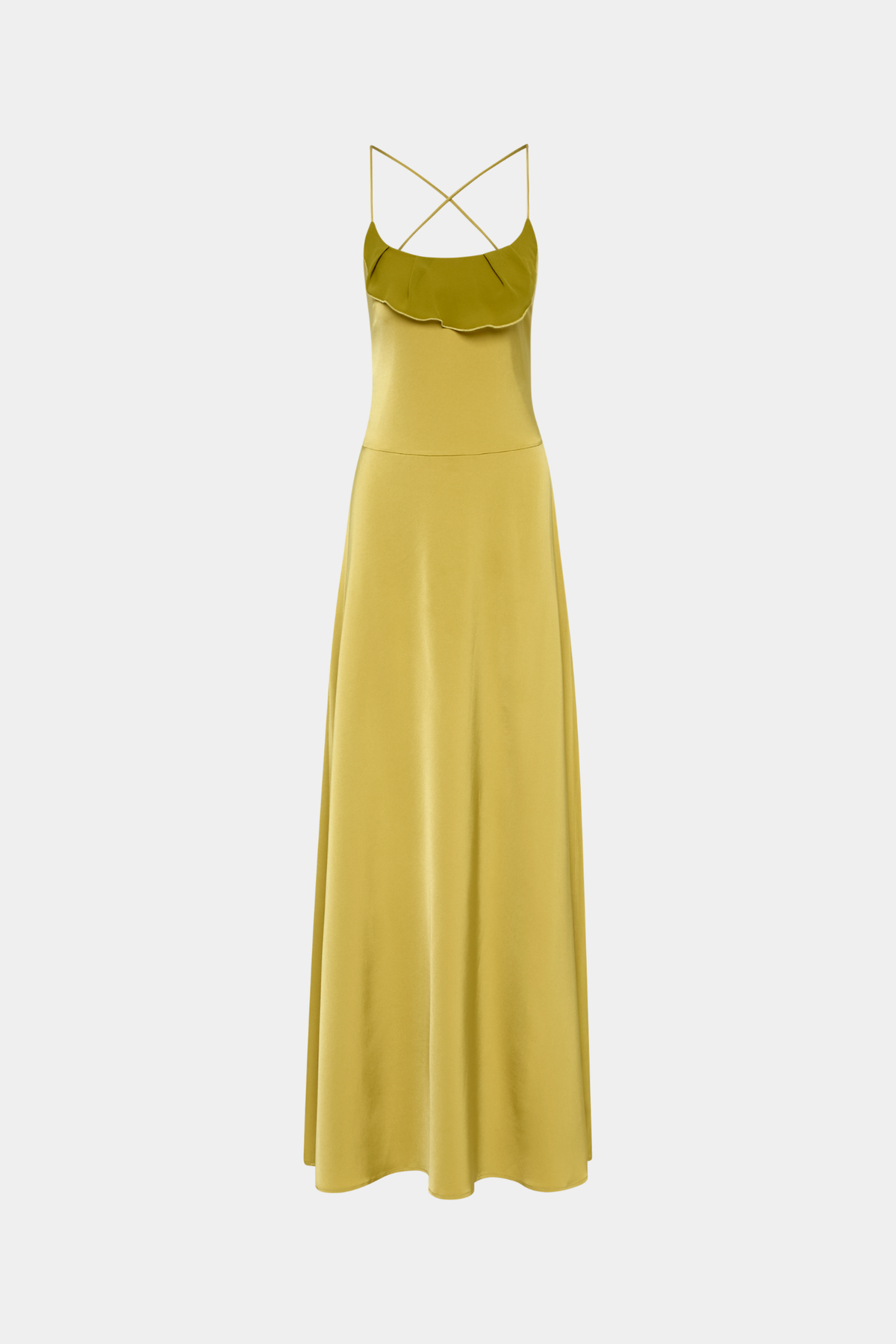 Frill Backless Maxi Dress | Emerald