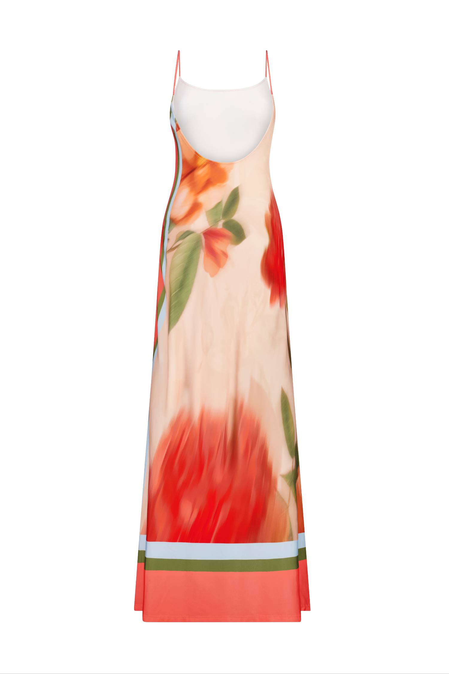 Low Back Maxi Dress | Peach Floral