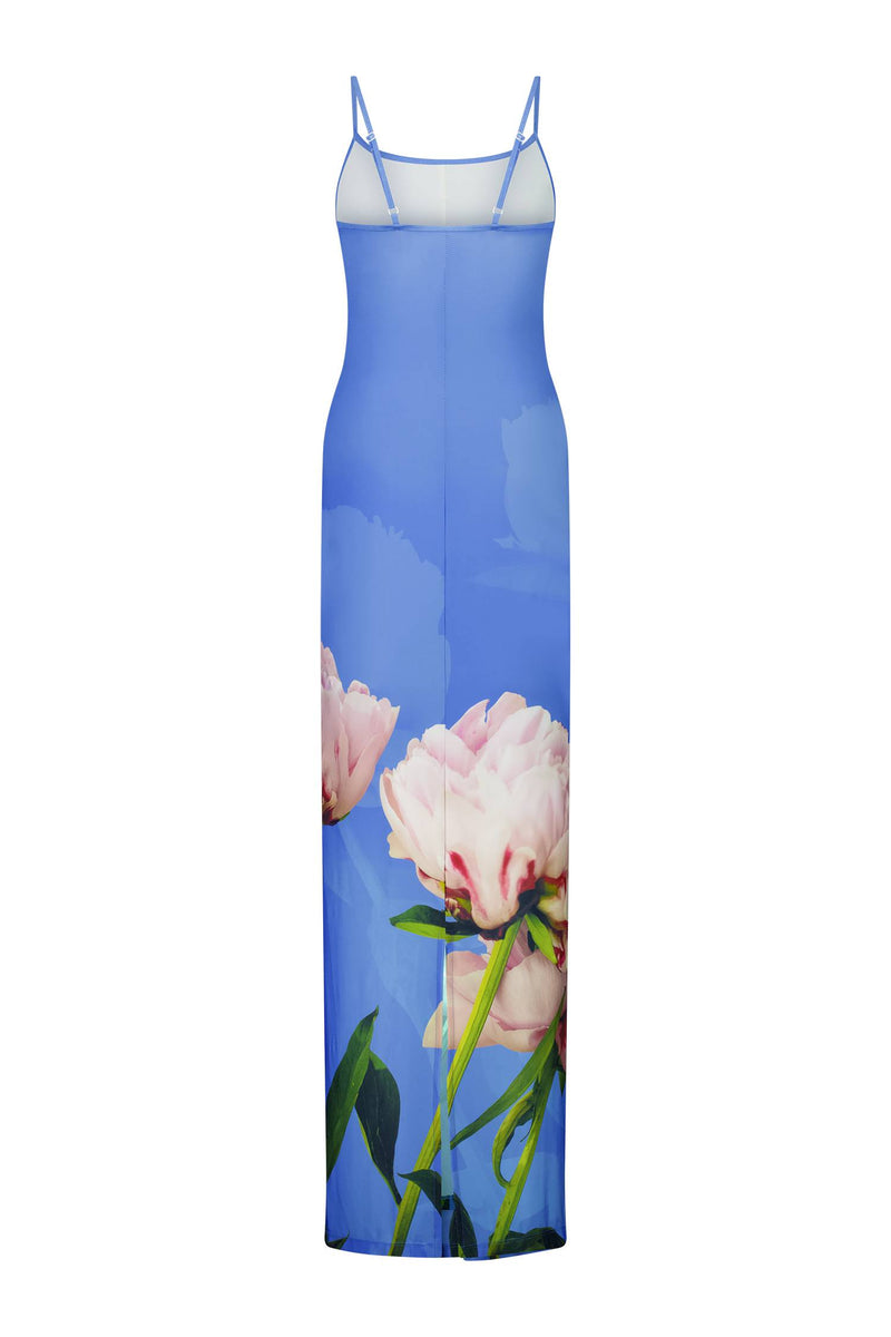 Slip Dress | Cobalt Peony