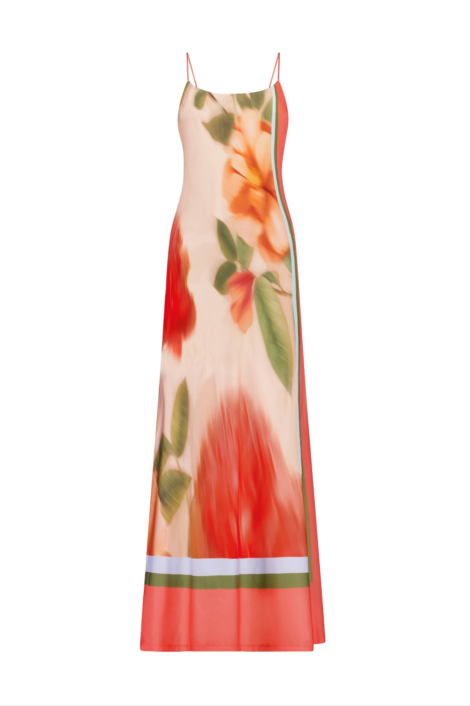 Low Back Maxi Dress | Peach Floral