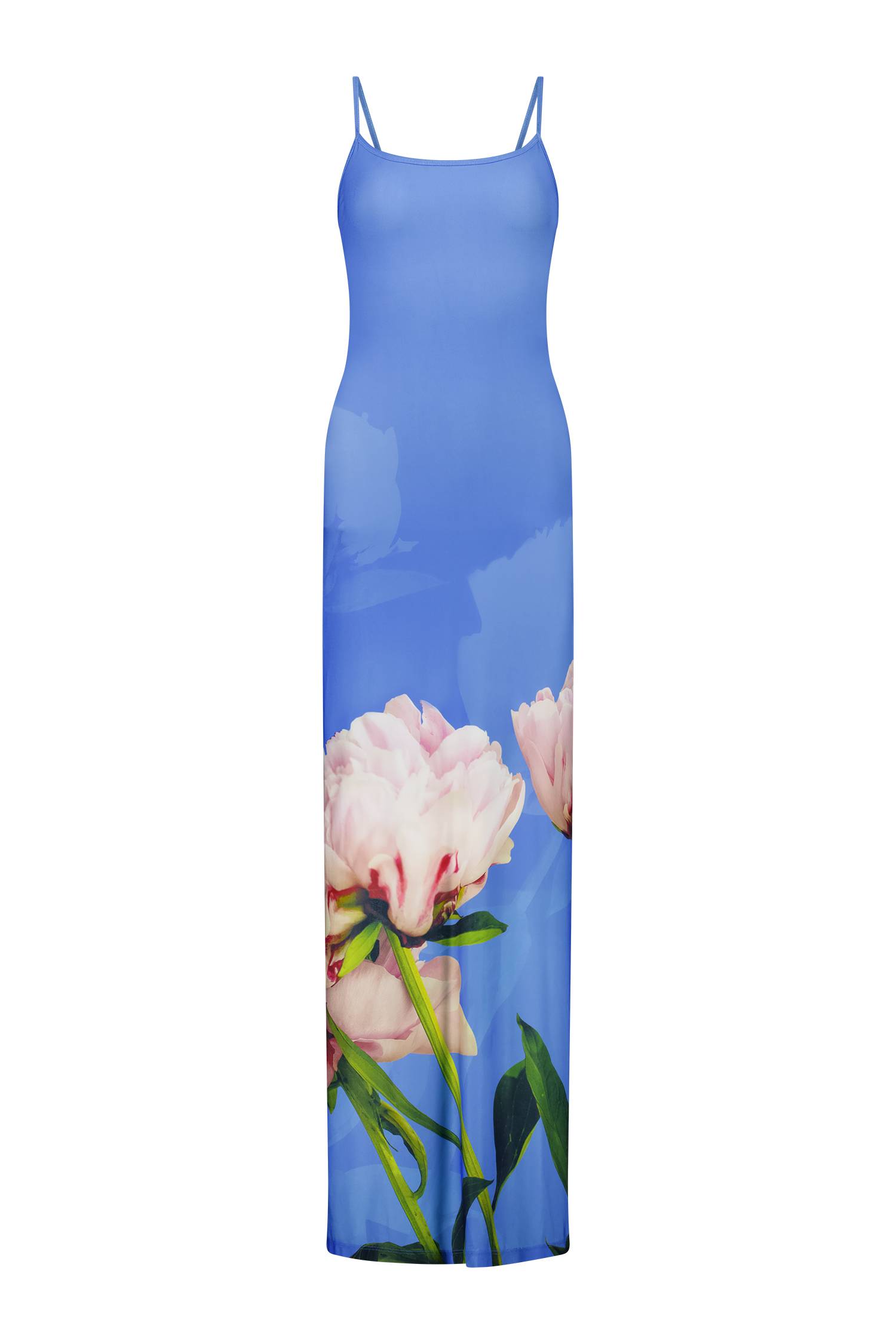 Slip Dress | Cobalt Peony