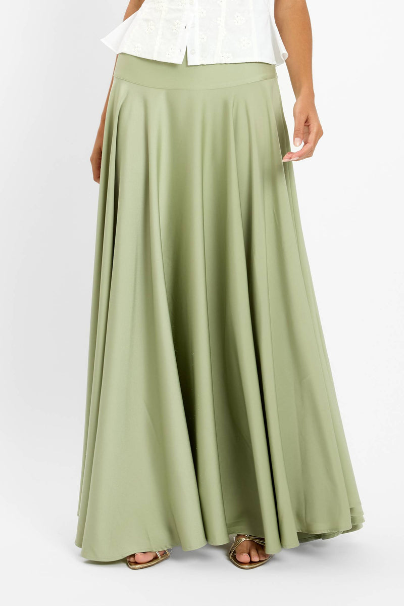 Basque Full Skirt | Green