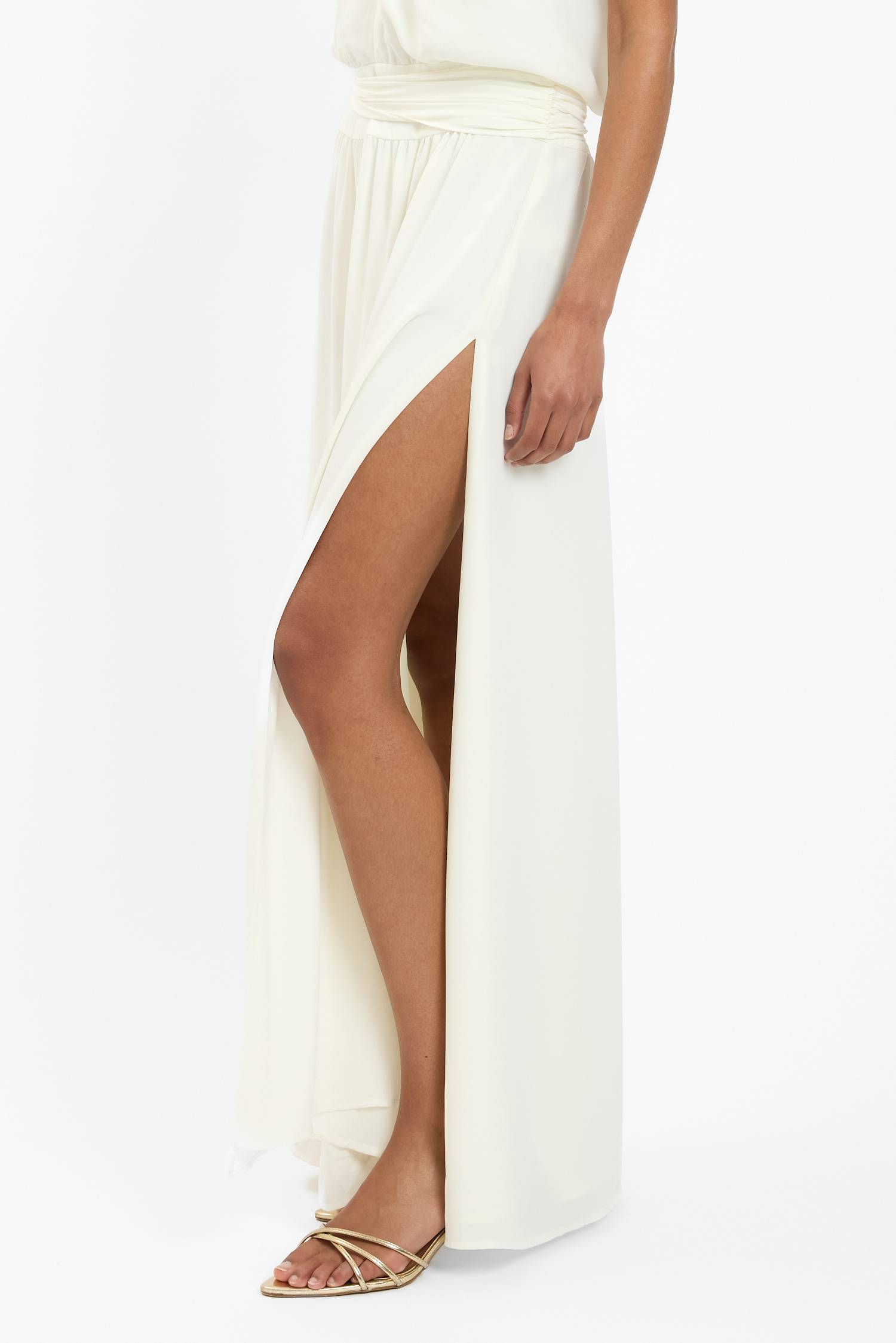 Draped Backless Gown | Ivory