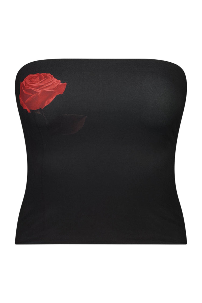 Strapless Top | Black Rose