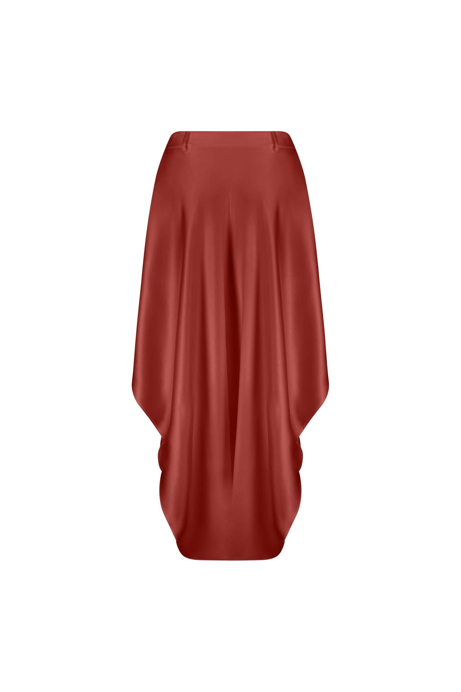 Bias Cascading Skirt | Rose Satin