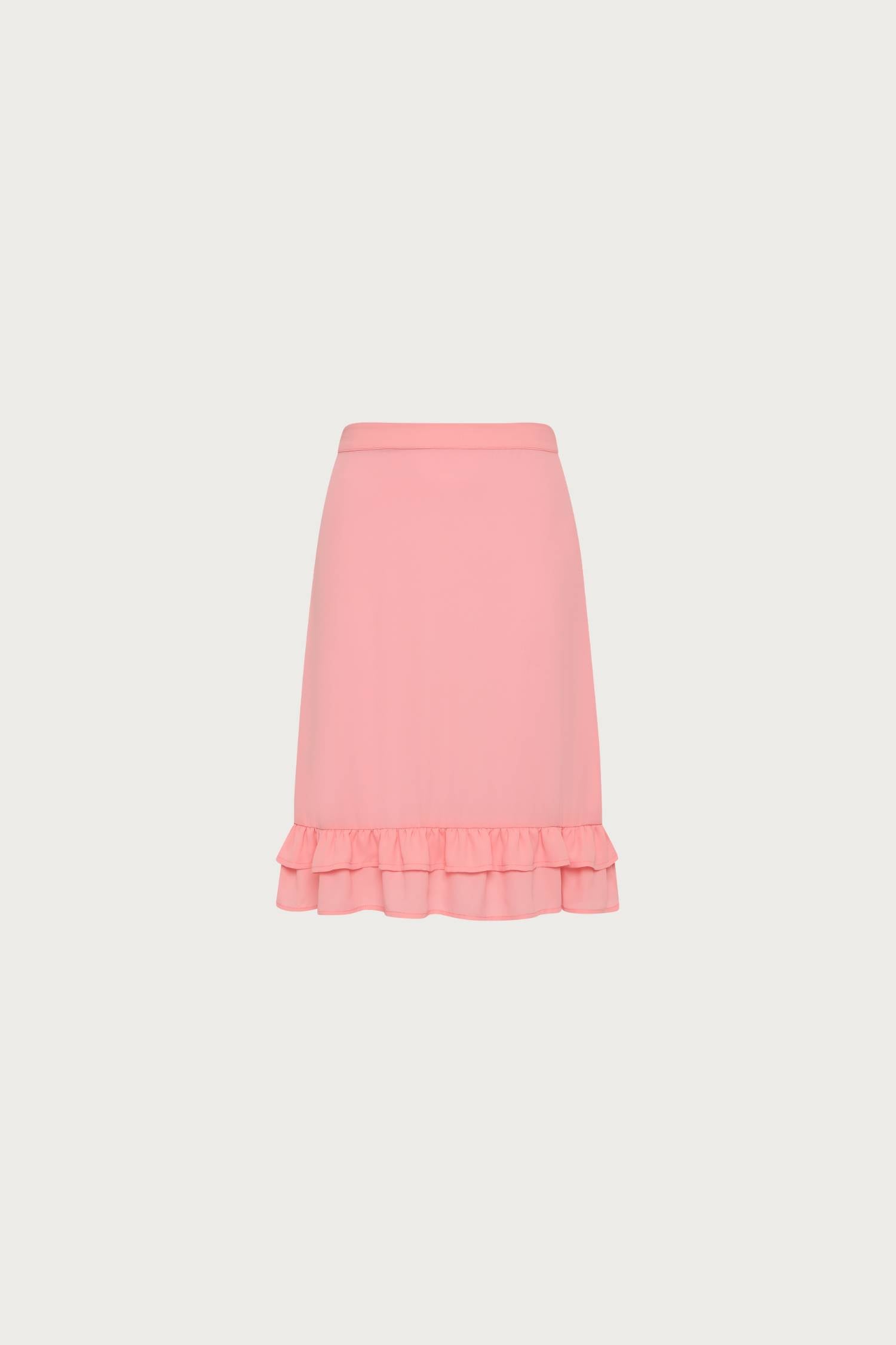 Frill Midi Skirt | Coral