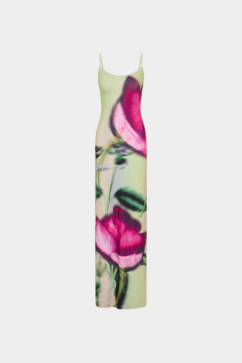 Slip Dress | Lime Floral