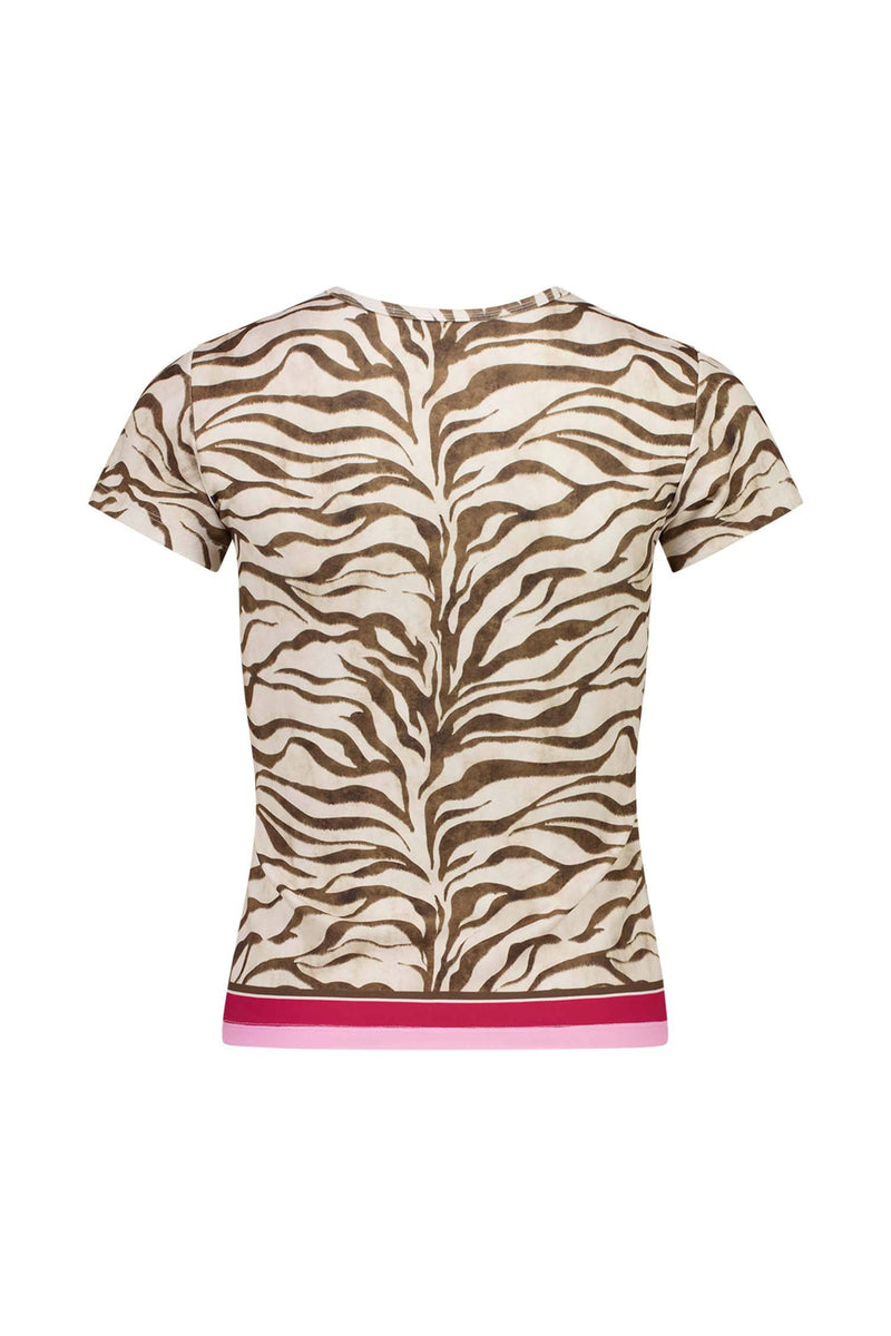 Fitted Tee | Fuchsia Zebra