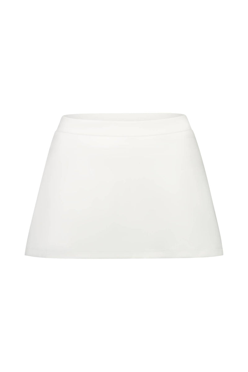 Reworked Mini Skirt | White