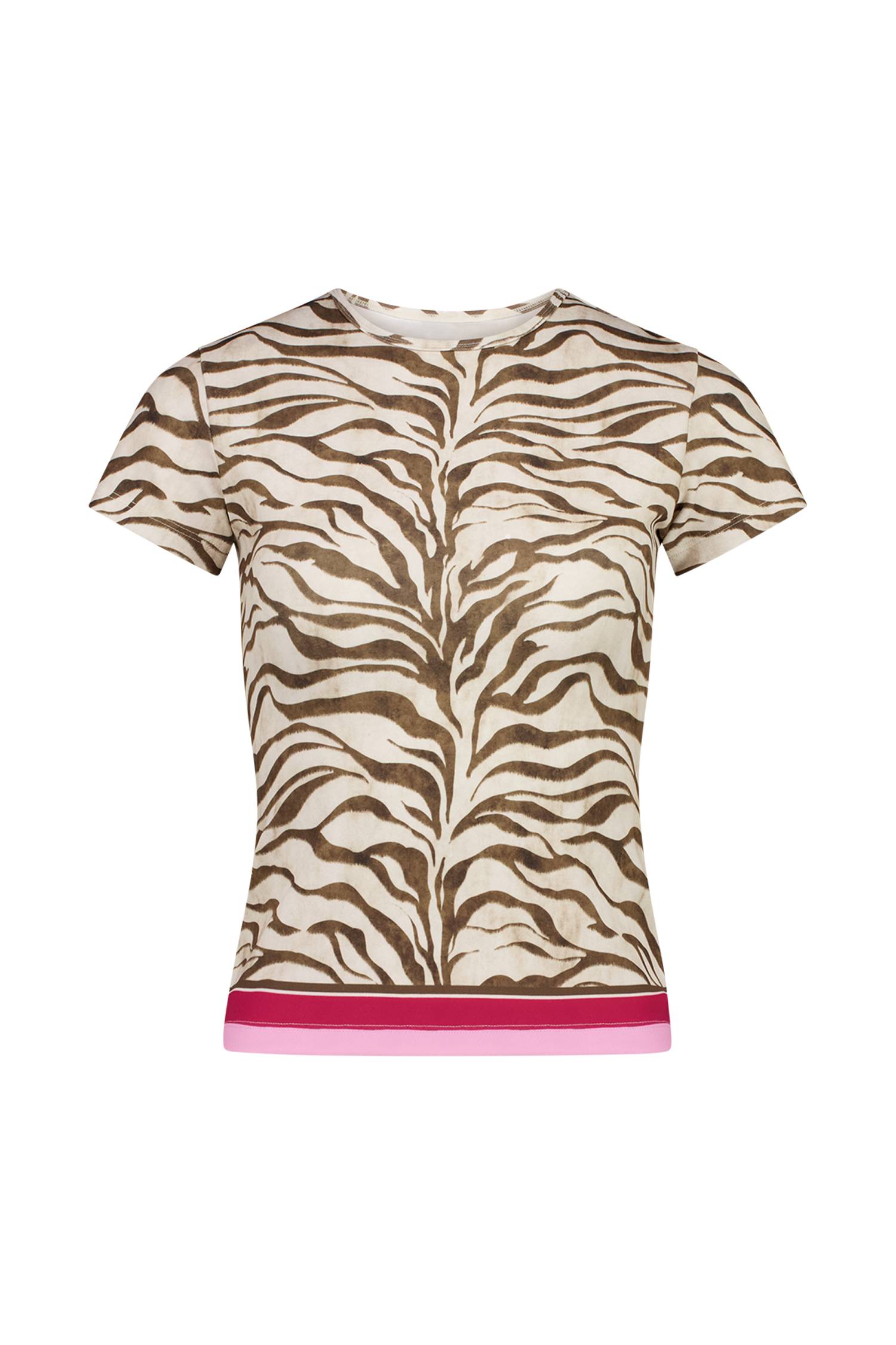 Fitted Tee | Fuchsia Zebra