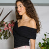 Twist Ruched Top | Black