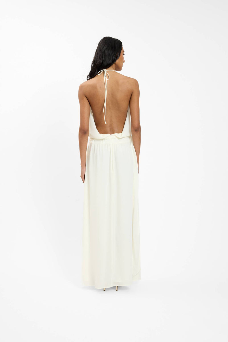 Draped Backless Gown | Ivory
