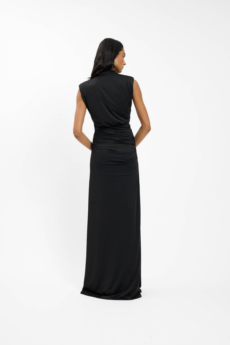 Structured Shoulder Gown | Black